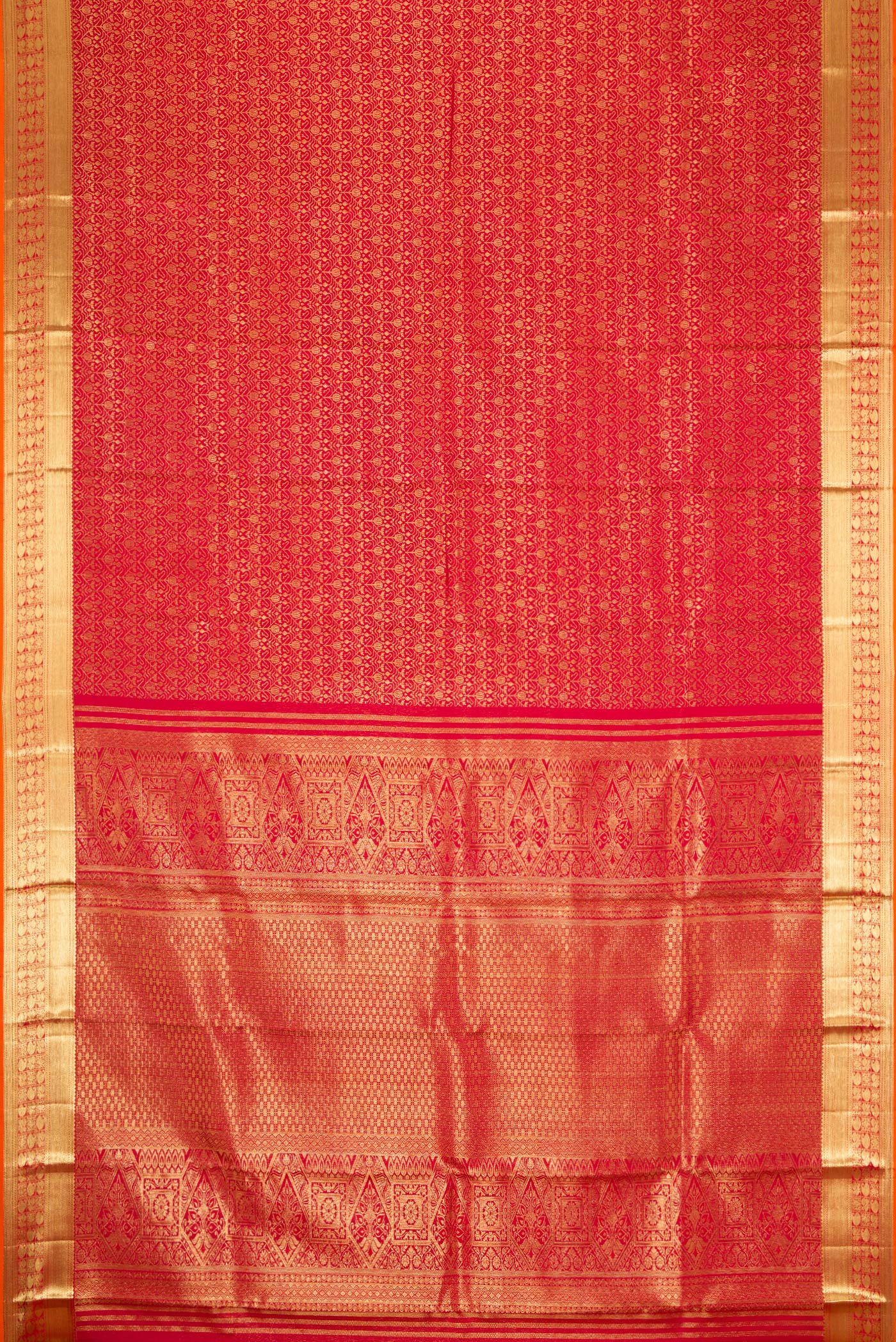 Red Kanchipuram Silk Saree - Image 6