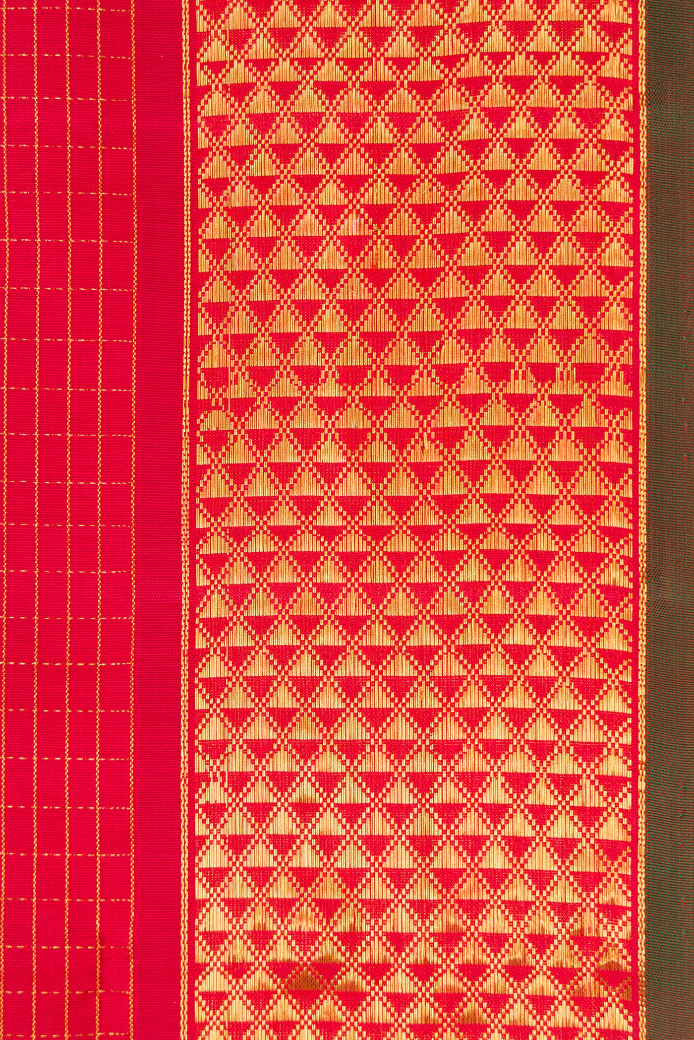Red Kanchipuram Silk Saree - Image 3