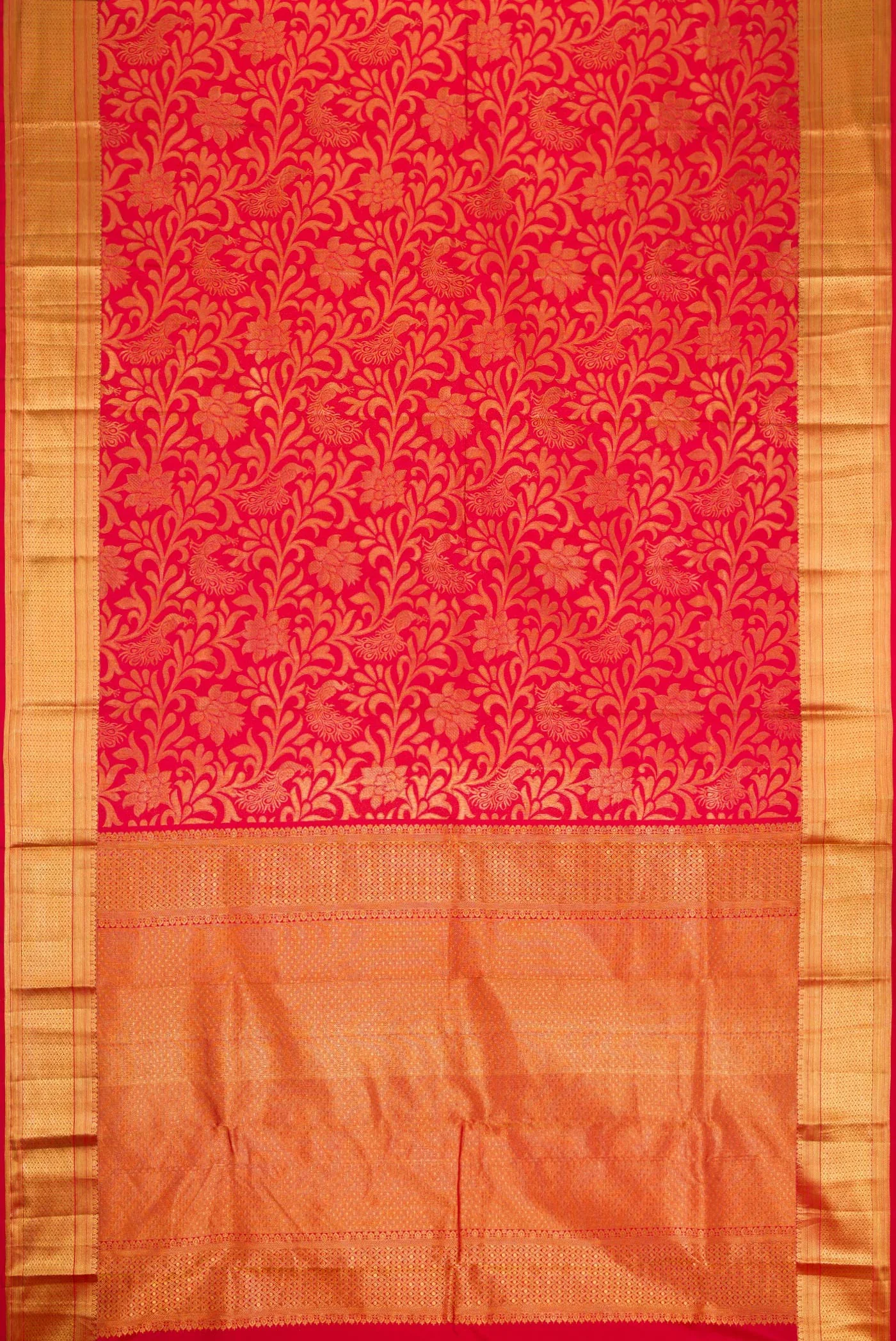 Red Kanchipuram Silk Saree - Image 6