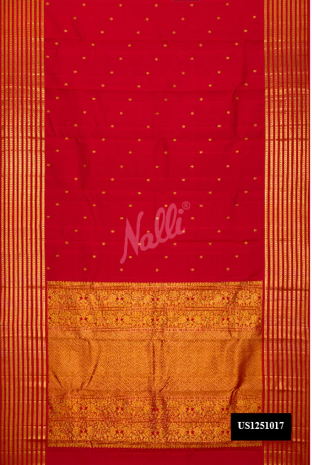 Red Dual Tone Kanchipuram Silk Saree