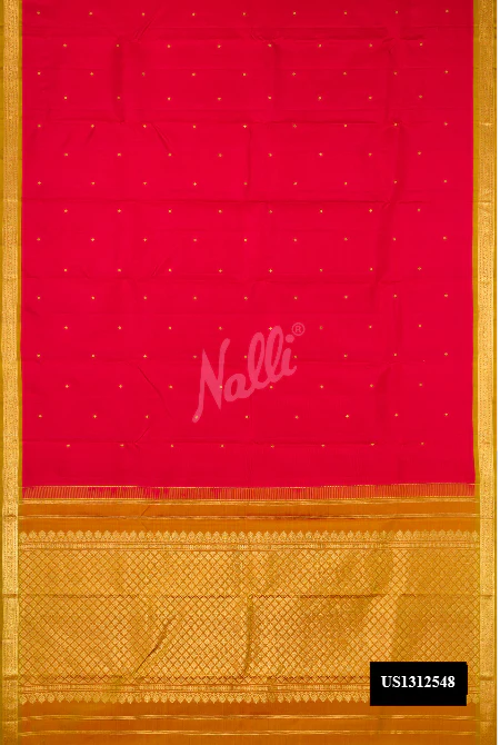 Red Dual Tone Kanchipuram Silk Saree