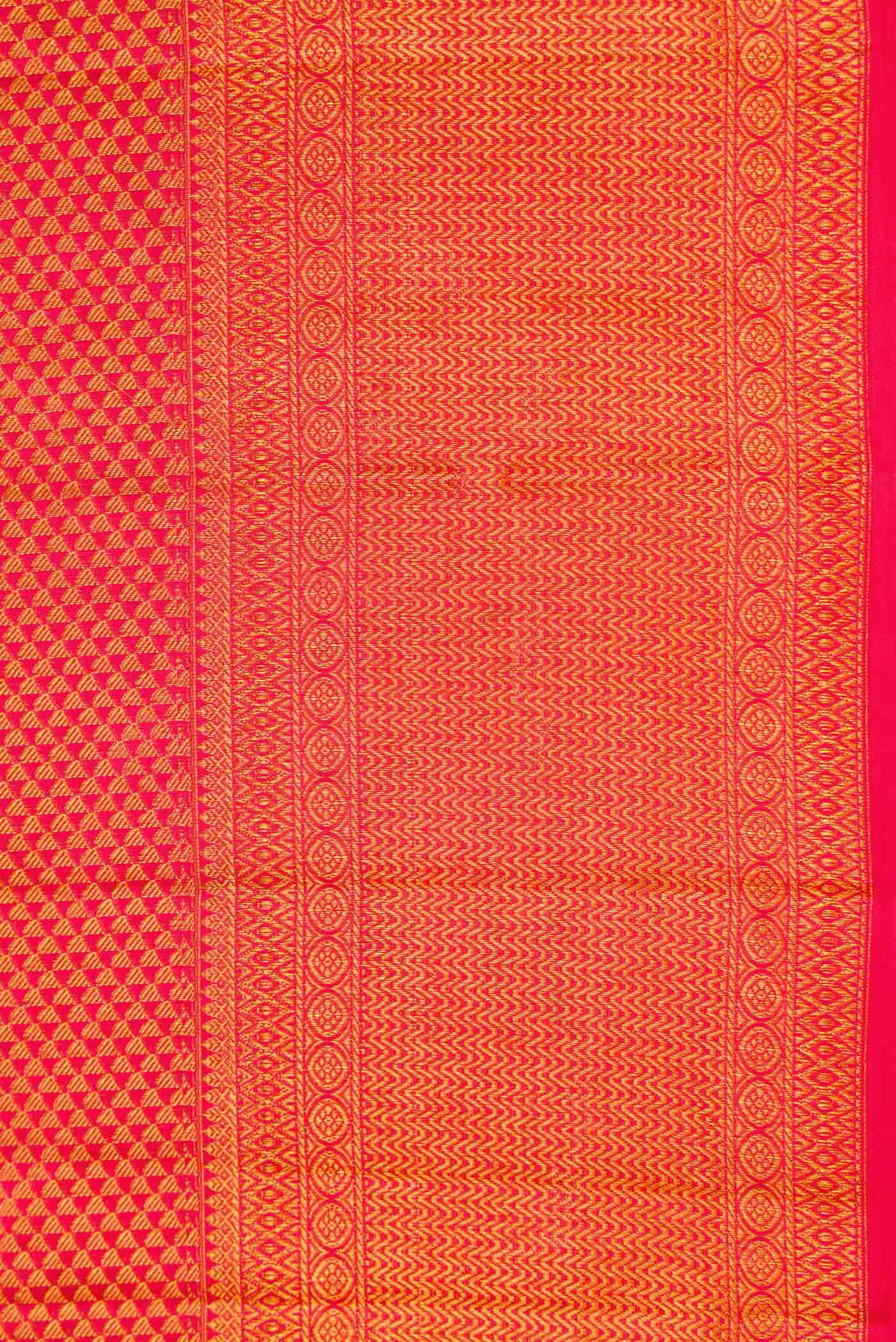 Red Dual Tone Kanchipuram Silk Saree - Image 3