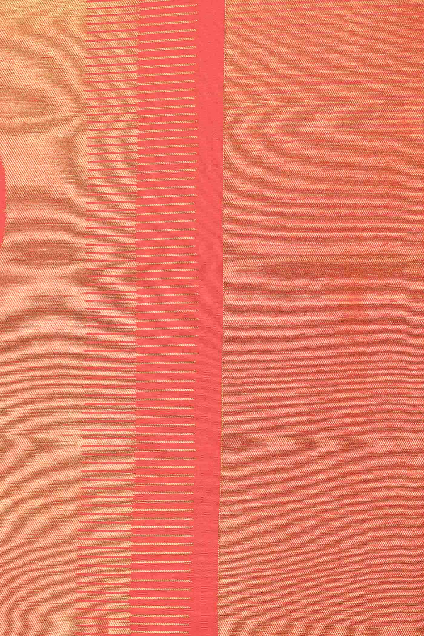 Red Dual Tone Kanchipuram Silk Saree - Image 6