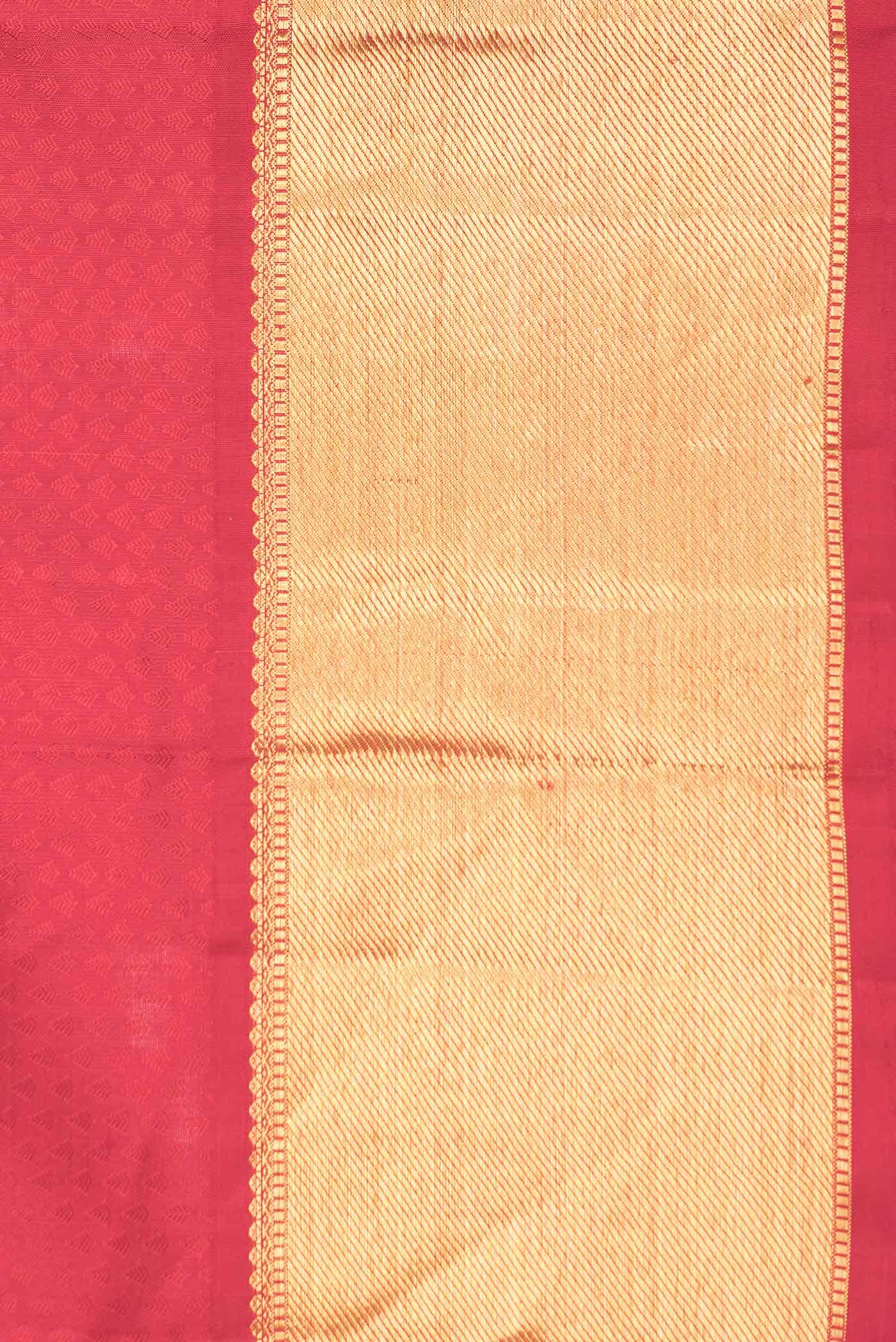 Pure Silk Pure Zari Red Dual Tone Kanjivaram Saree - Image 6