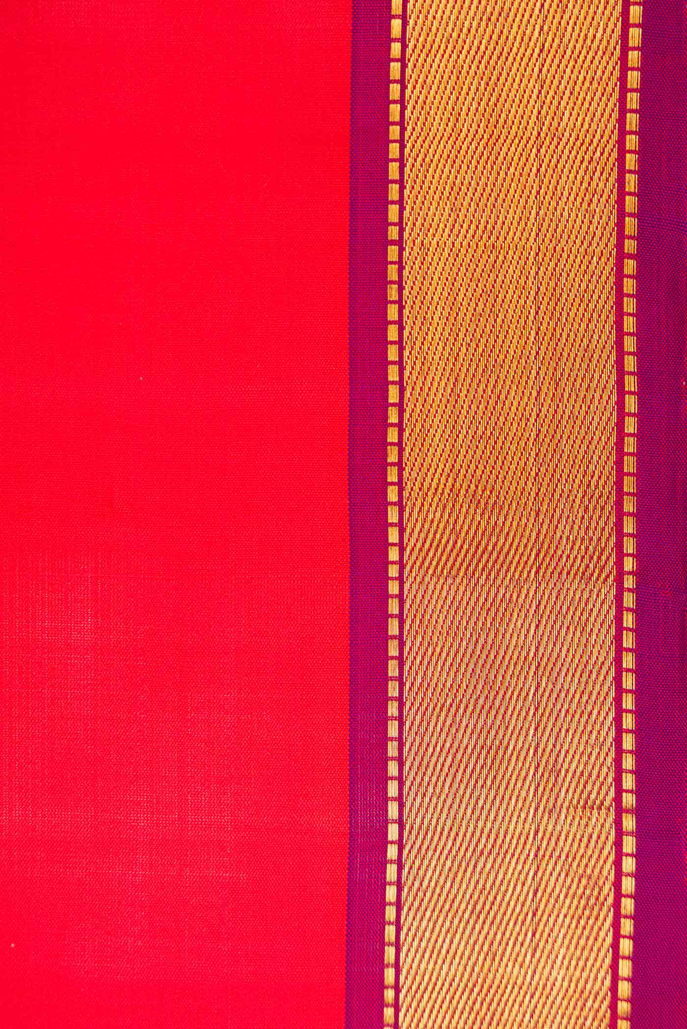 Red Kanjivaram Silk Saree - Image 3