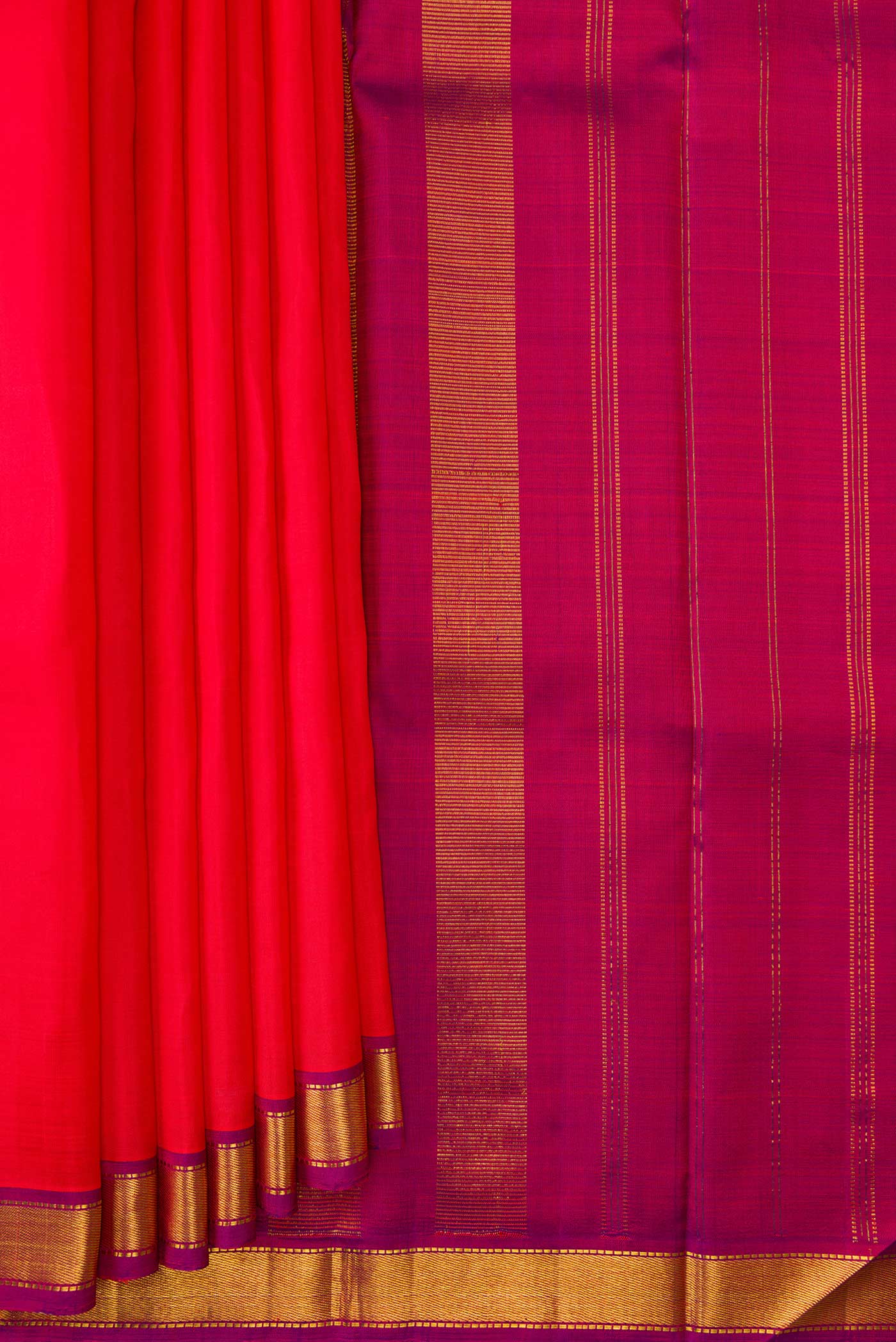Red Kanjivaram Silk Saree - Image 4