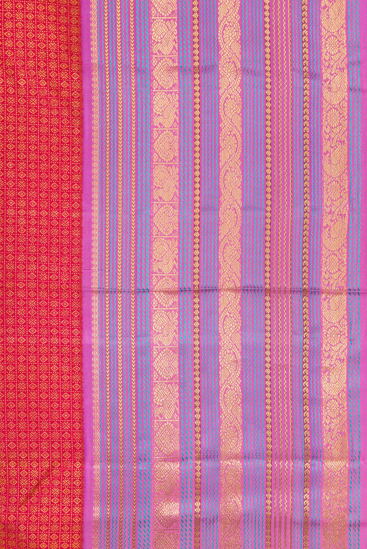 Red Kanjivaram Silk Saree - Image 3