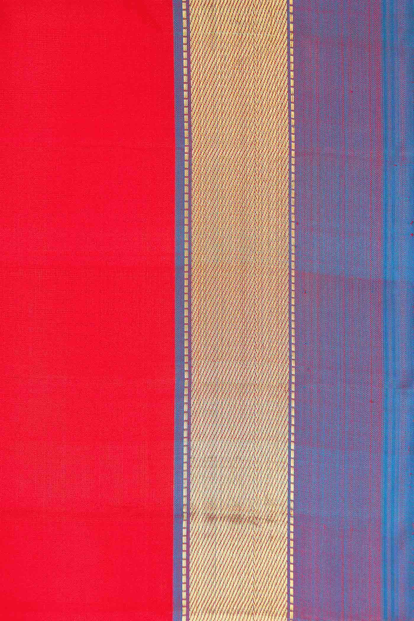 Red Kanjivaram Silk Saree - Image 3