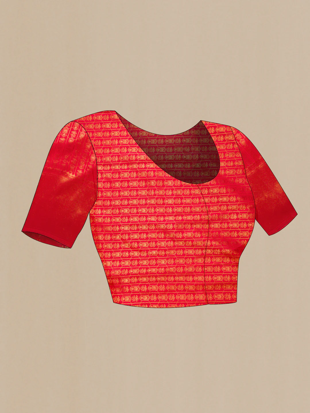 Red Kanjivaram Silk Saree - Image 5