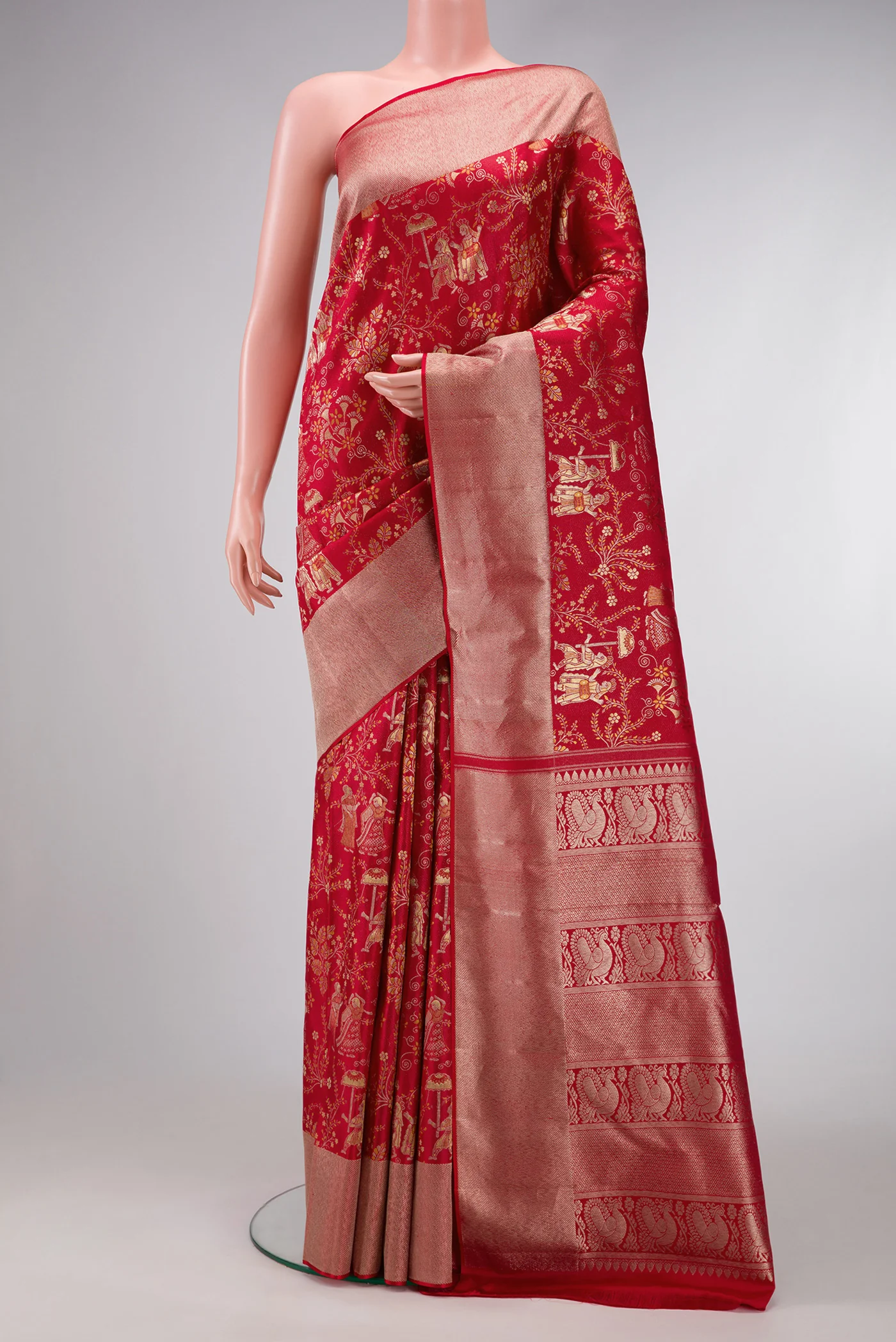 Maroon Kanjivaram Silk Saree