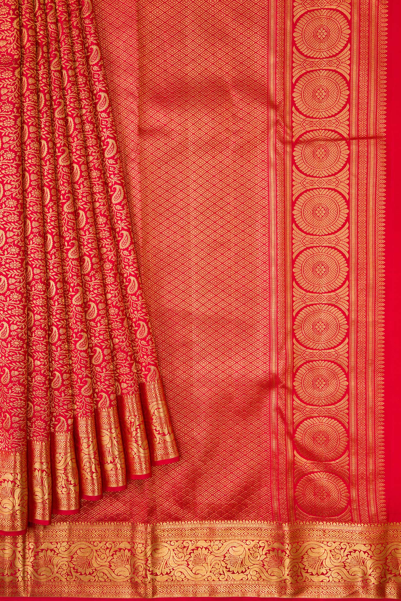 Red Kanjivaram Silk Saree - Image 4
