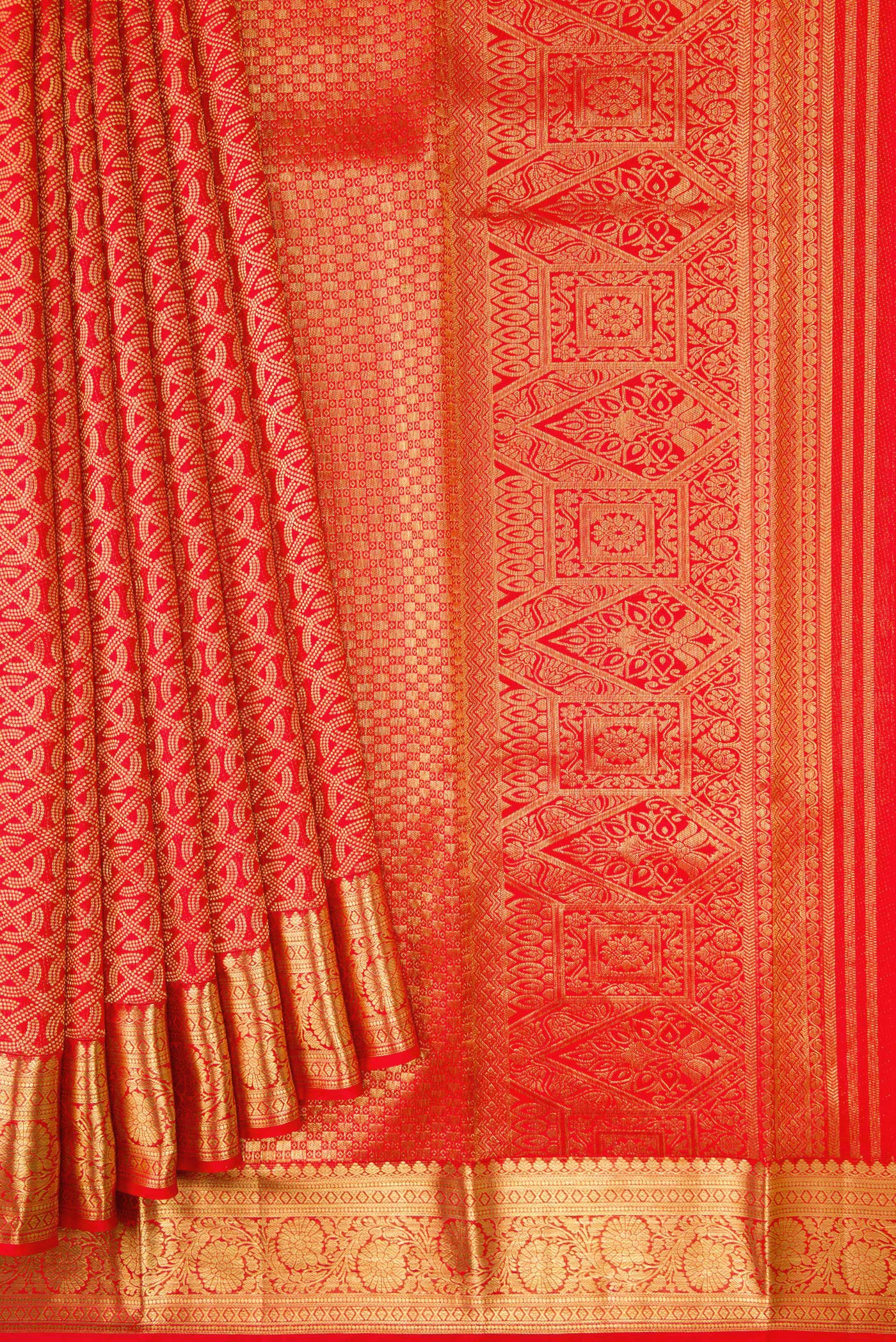 Red Kanjivaram Silk Saree - Image 4