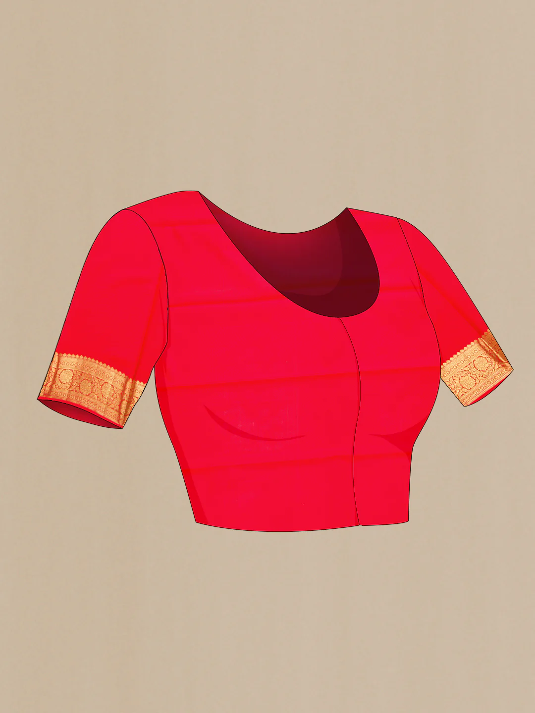 Red Kanjivaram Silk Saree - Image 5