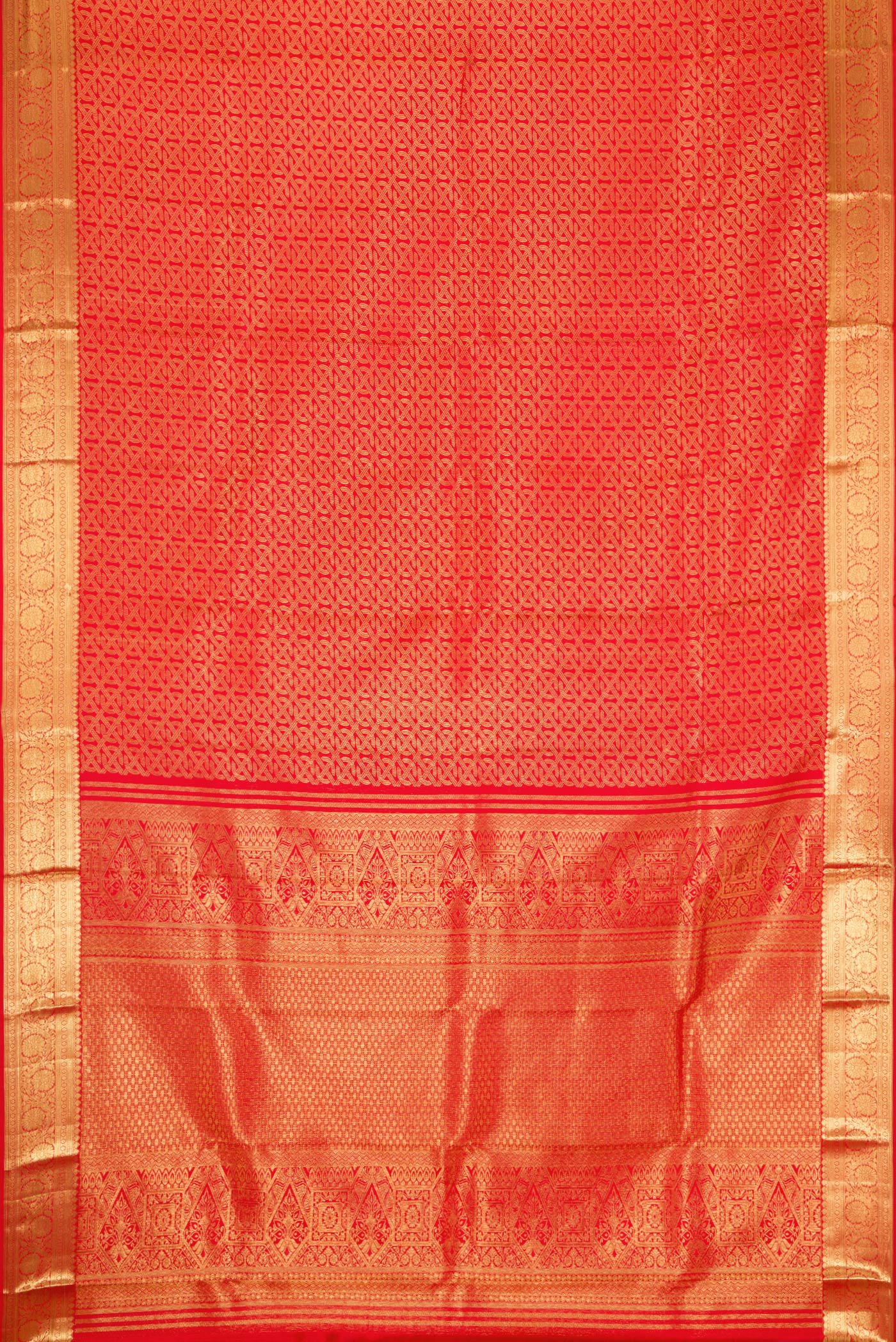 Red Kanjivaram Silk Saree - Image 6