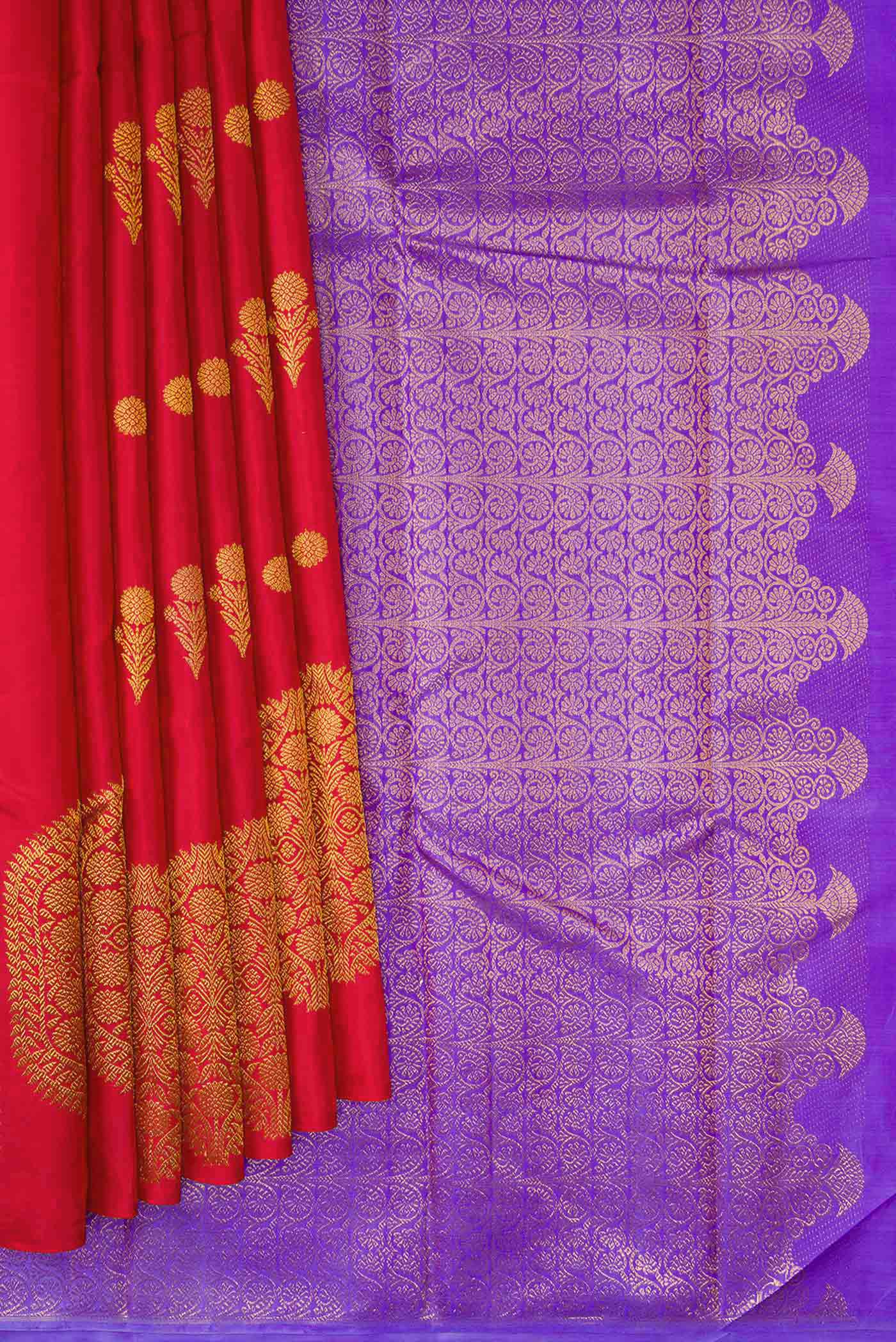 Red Kanjivaram Silk Saree - Image 4
