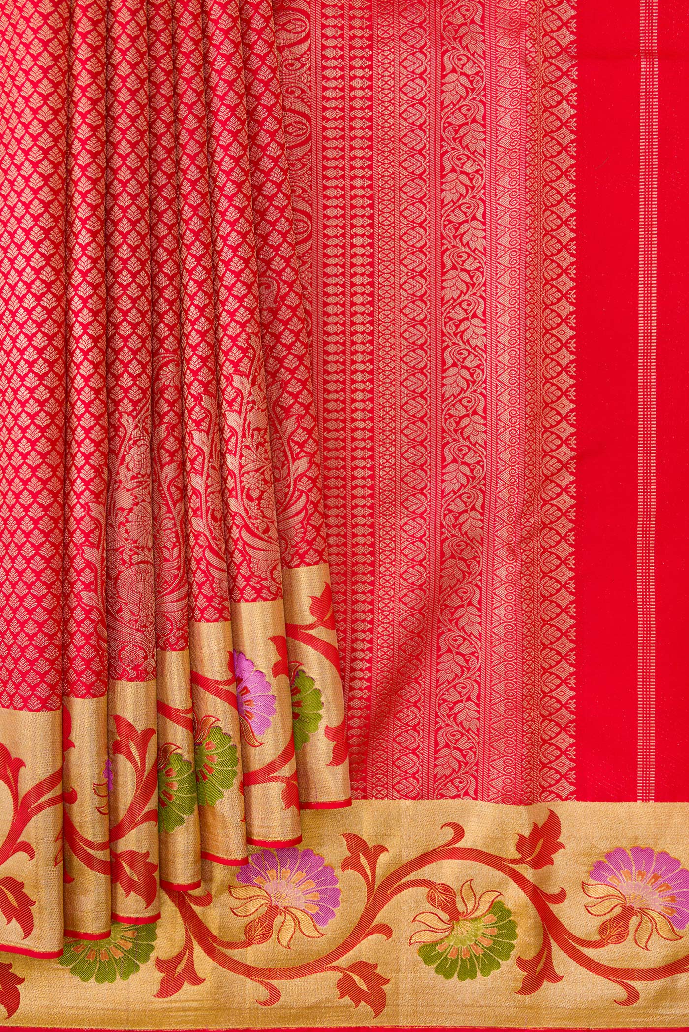 Red Kanjivaram Silk Saree - Image 4