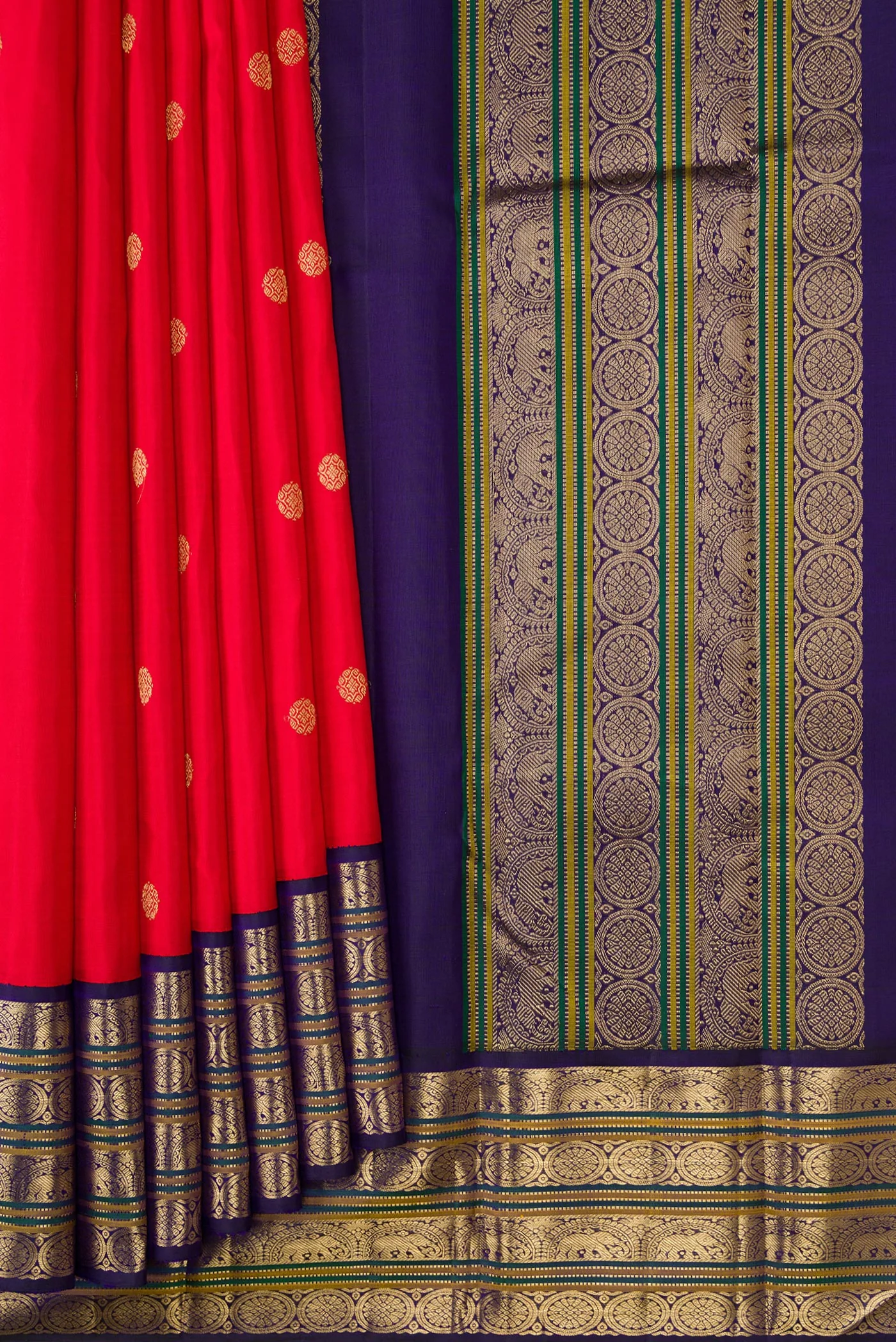 Red Kanjivaram Silk Saree - Image 4