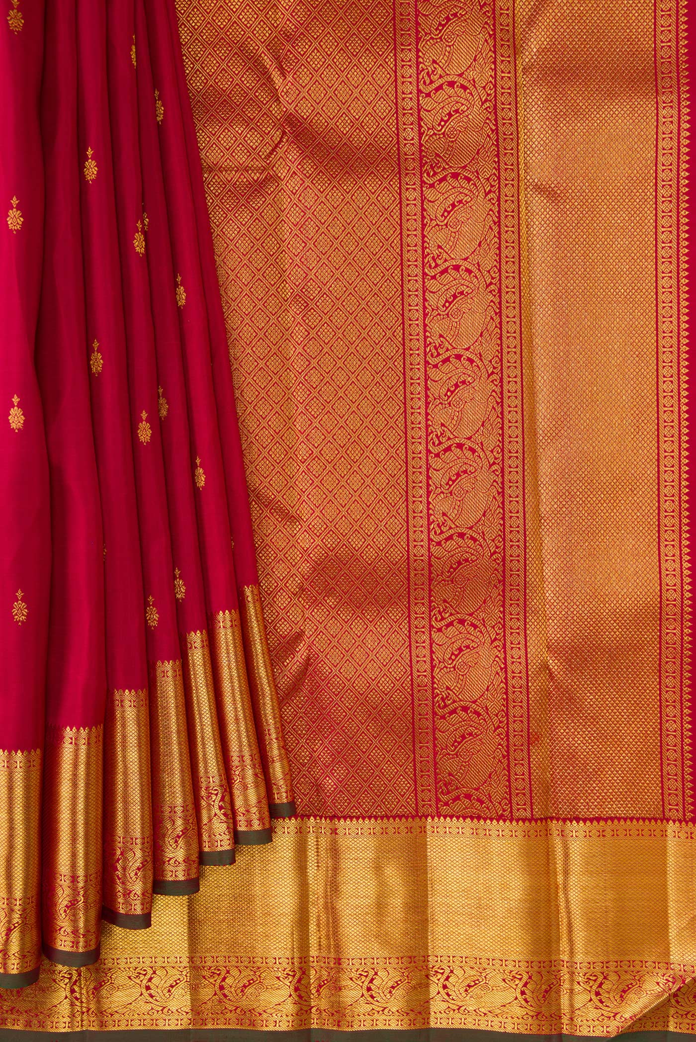 Red Kanjivaram Silk Saree - Image 4