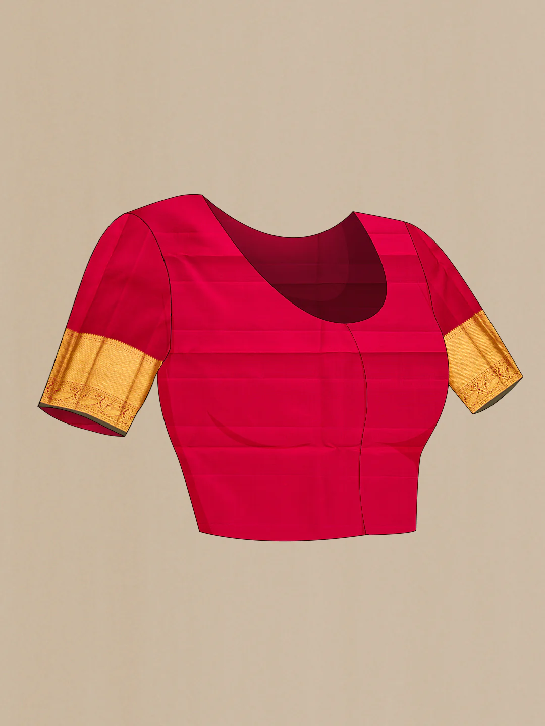 Red Kanjivaram Silk Saree - Image 5