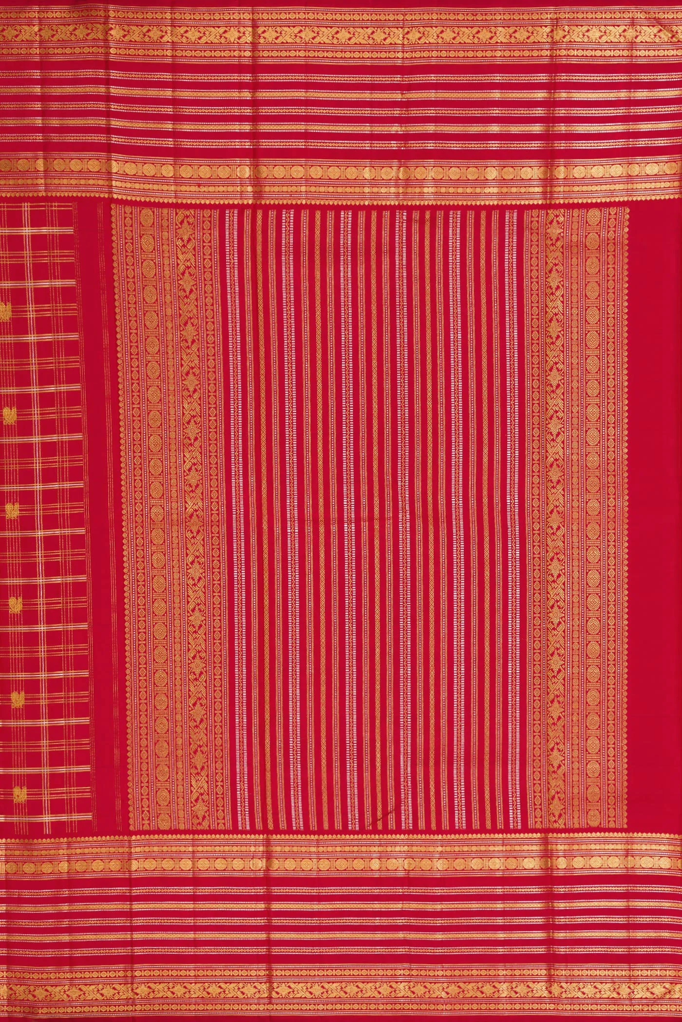 Red Kanjivaram Silk Saree - Image 7