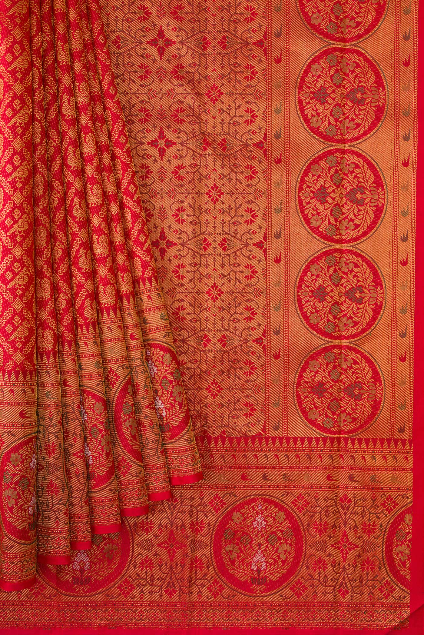 Red Kanjivaram Silk Saree - Image 4