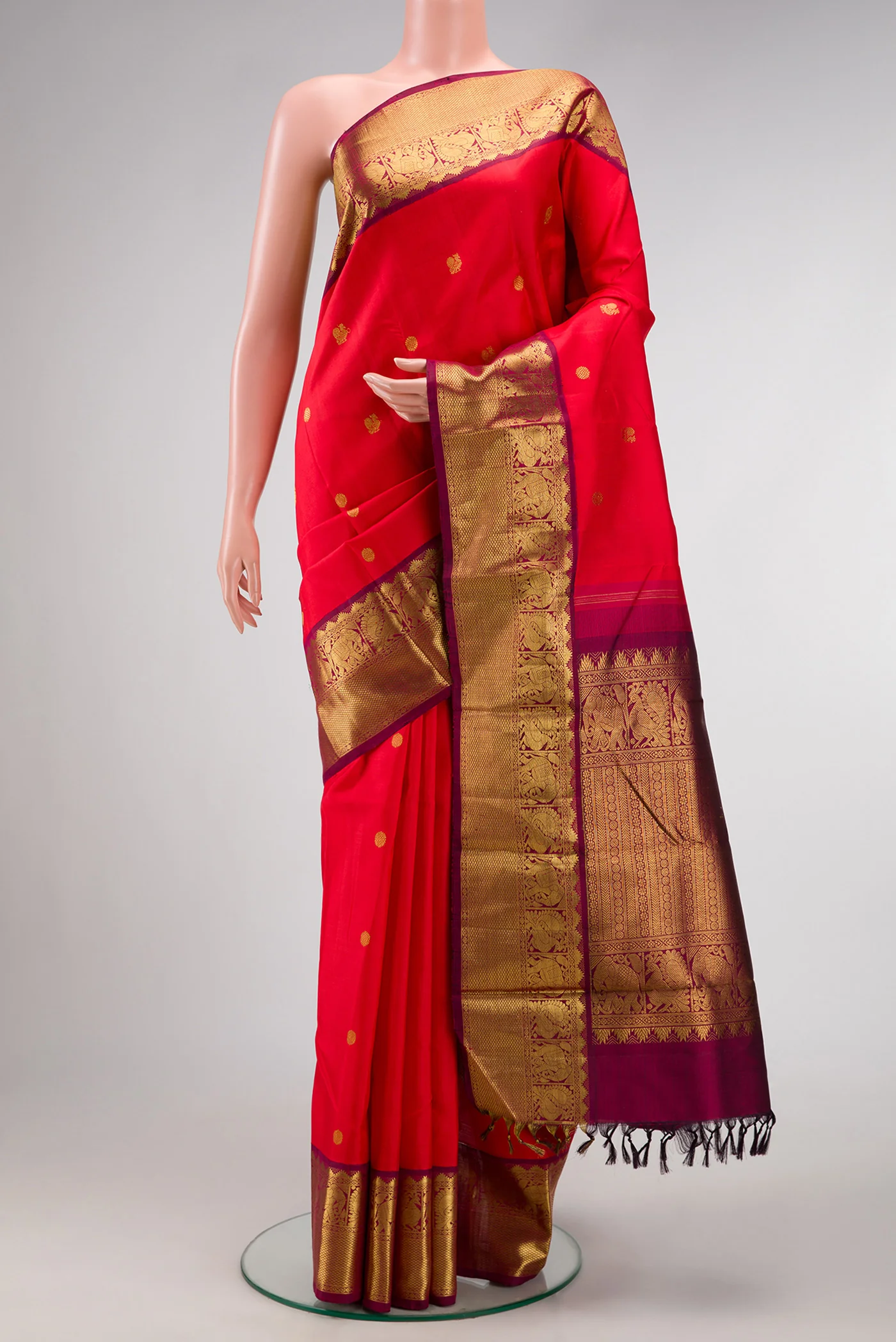 Red Kanjivaram Silk Saree