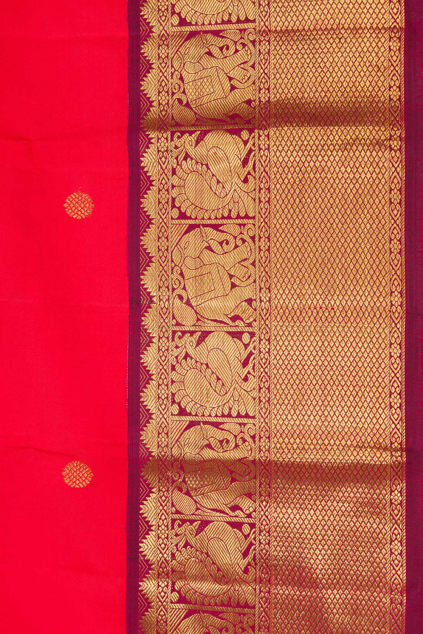 Red Kanjivaram Silk Saree - Image 3