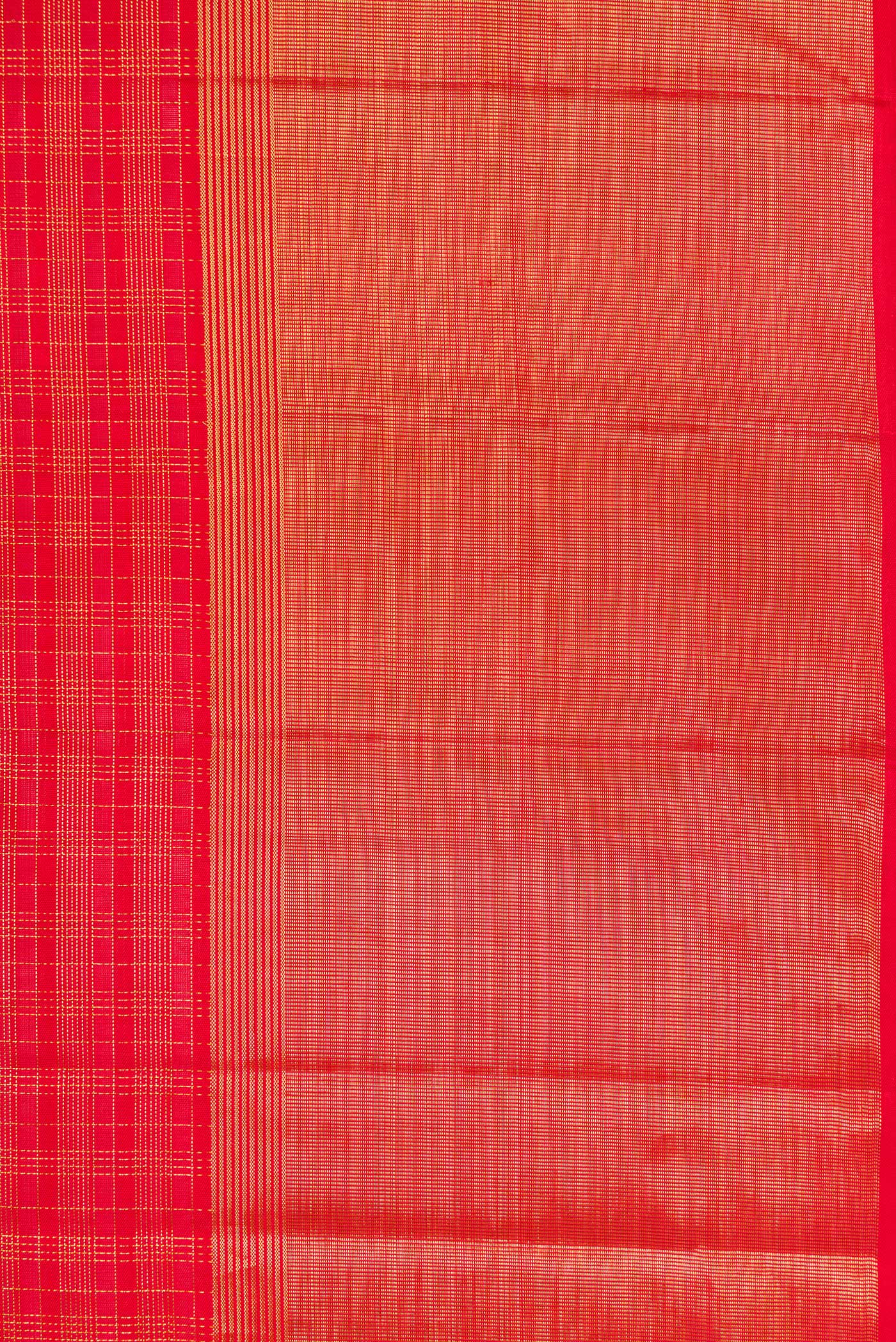 Red Kanjivaram Silk Saree - Image 3