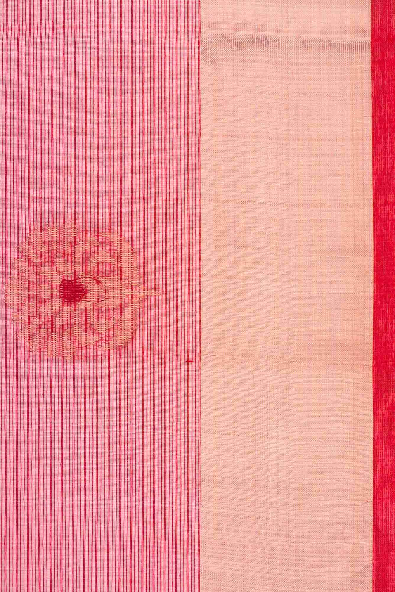 Red Dual Tone Kota Silk Saree - Image 5