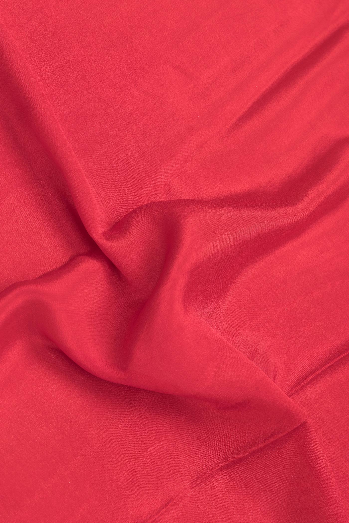 Red Mysore Crepe Saree - Image 2