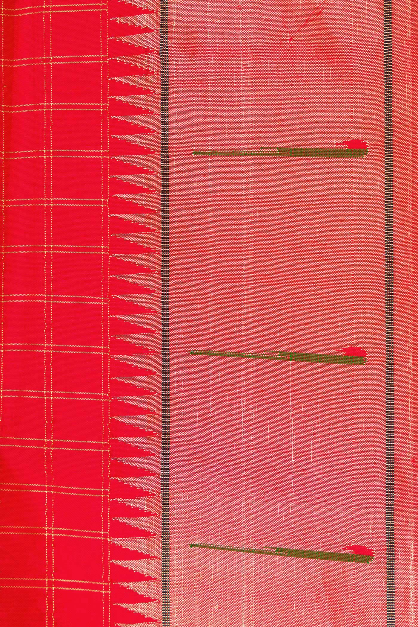 Red with Pink Color Paithani Silk Saree - Image 3