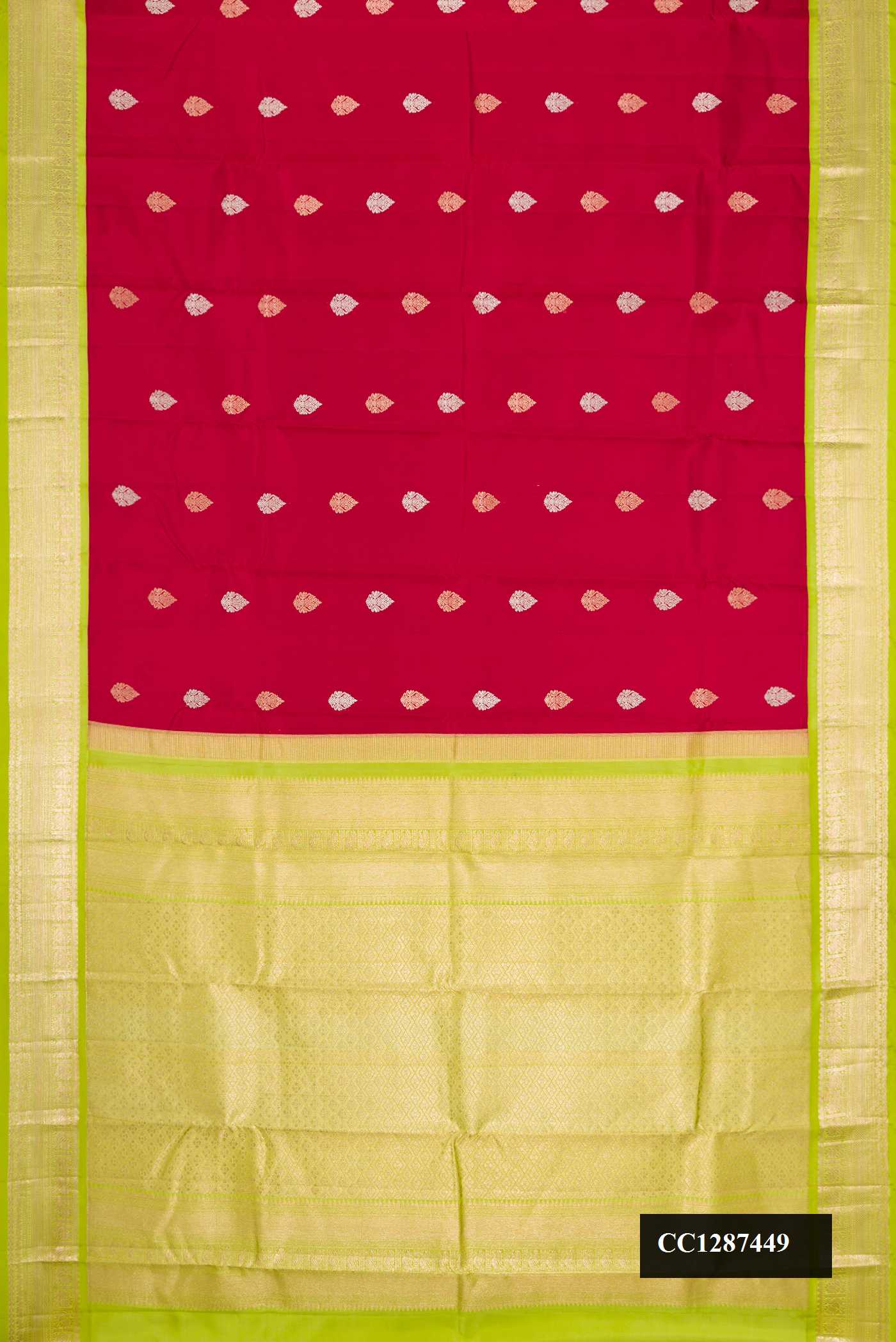 Red Dual Tone Paithani Silk Saree