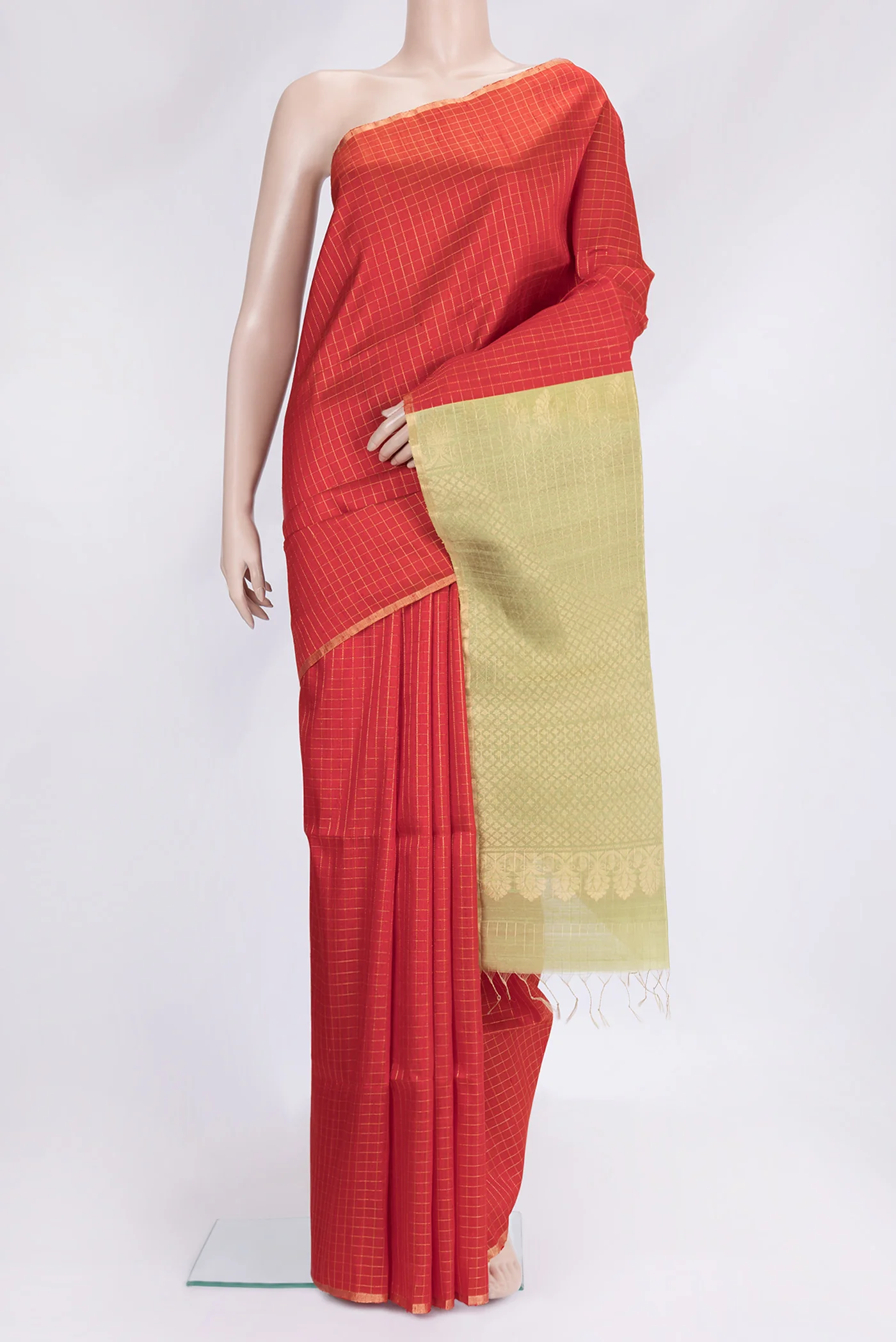 Red Raw Silk Saree
