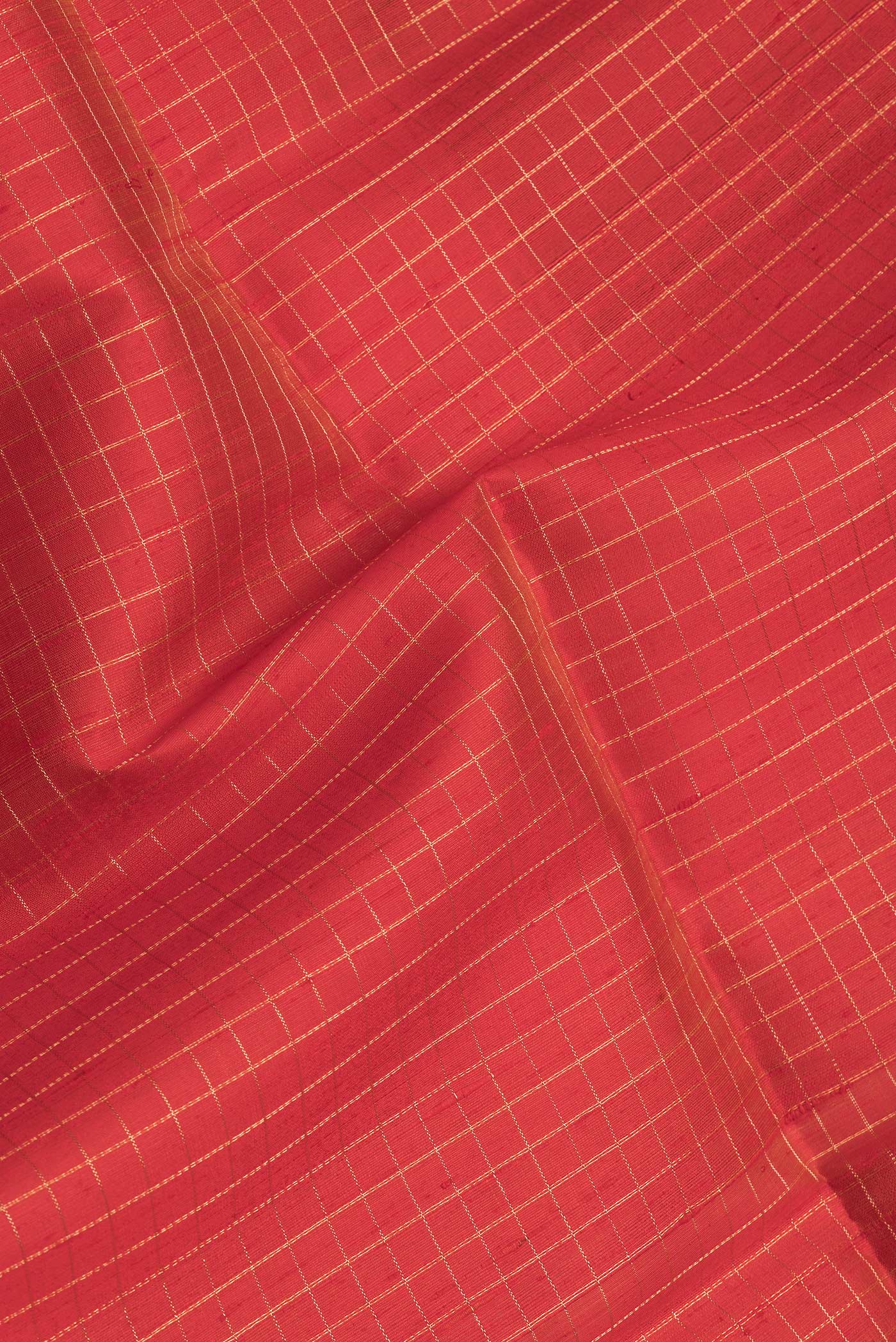 Red Raw Silk Saree - Image 2