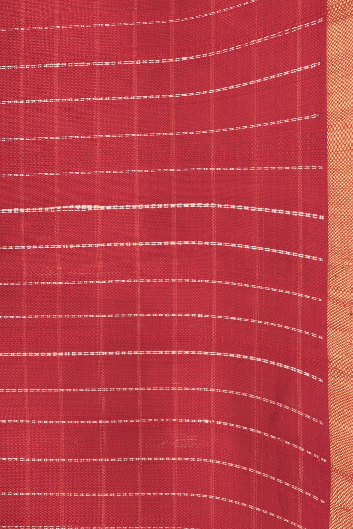 Red Raw Silk Saree - Image 3