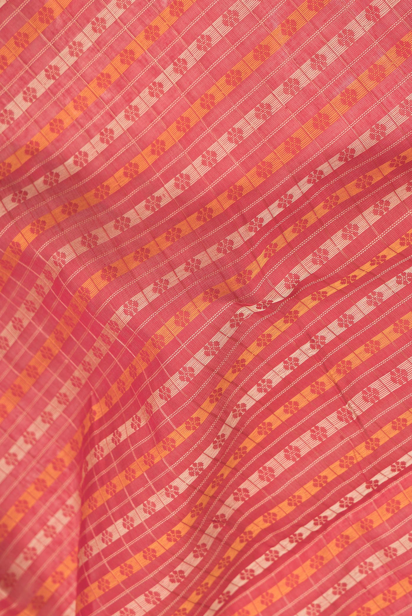 Red Silk Cotton Saree - Image 2