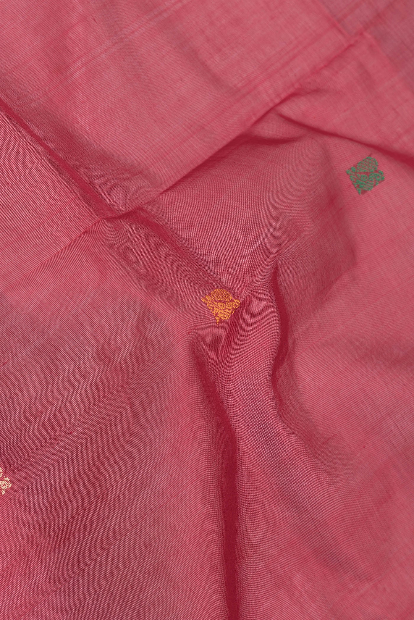 Red Silk Cotton Saree - Image 2