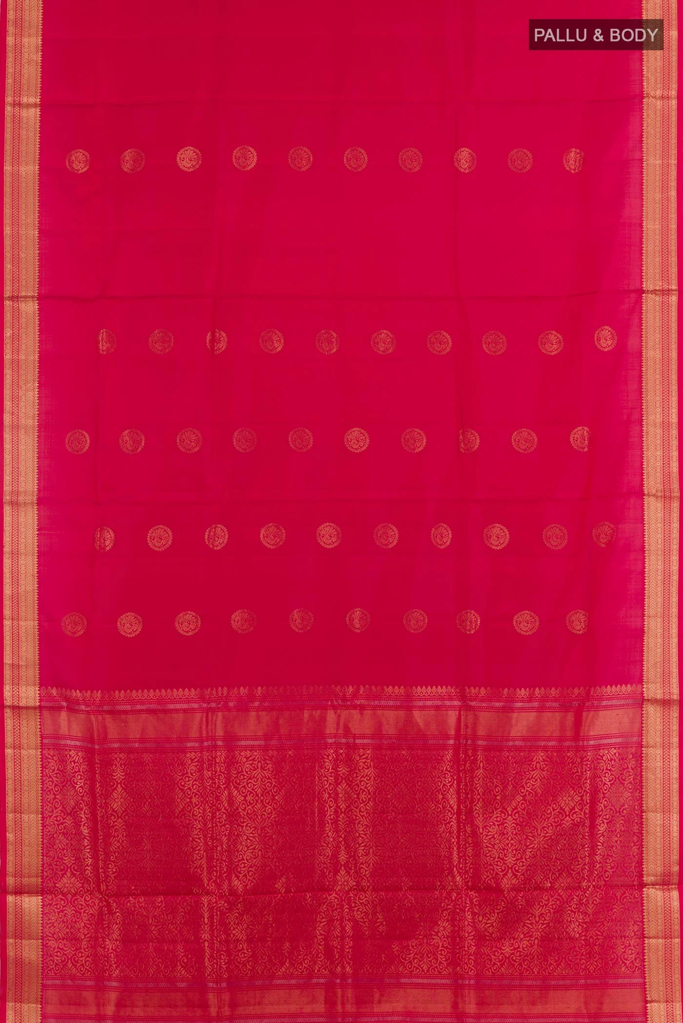 Red Soft Silk Saree - Image 3