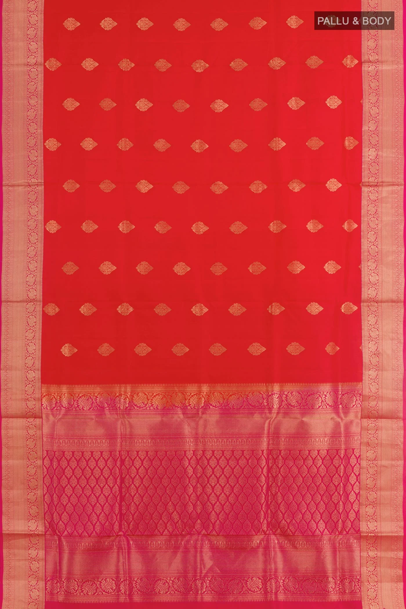 Red Soft Silk Saree - Image 3