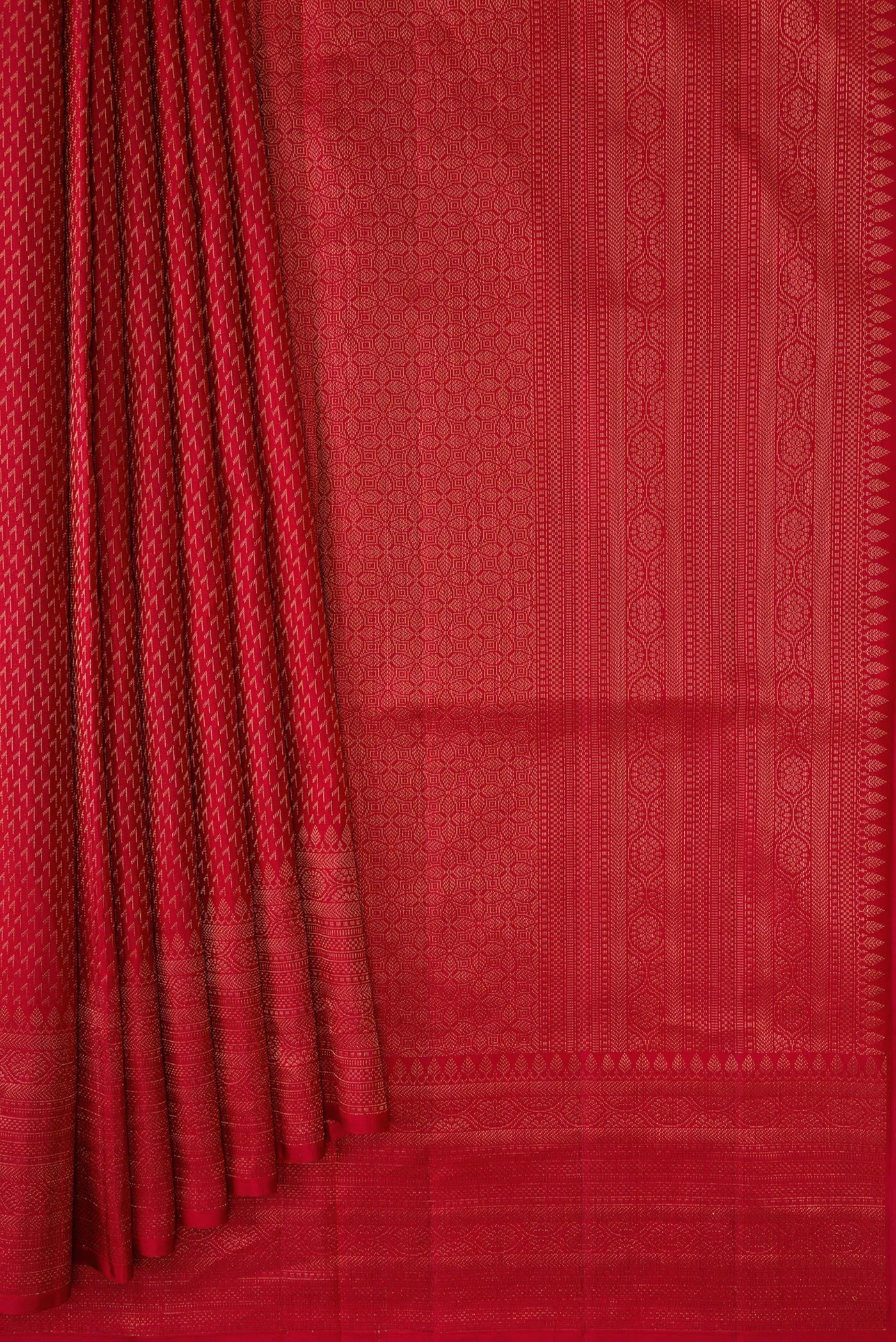 Red Soft Silk Saree - Image 4