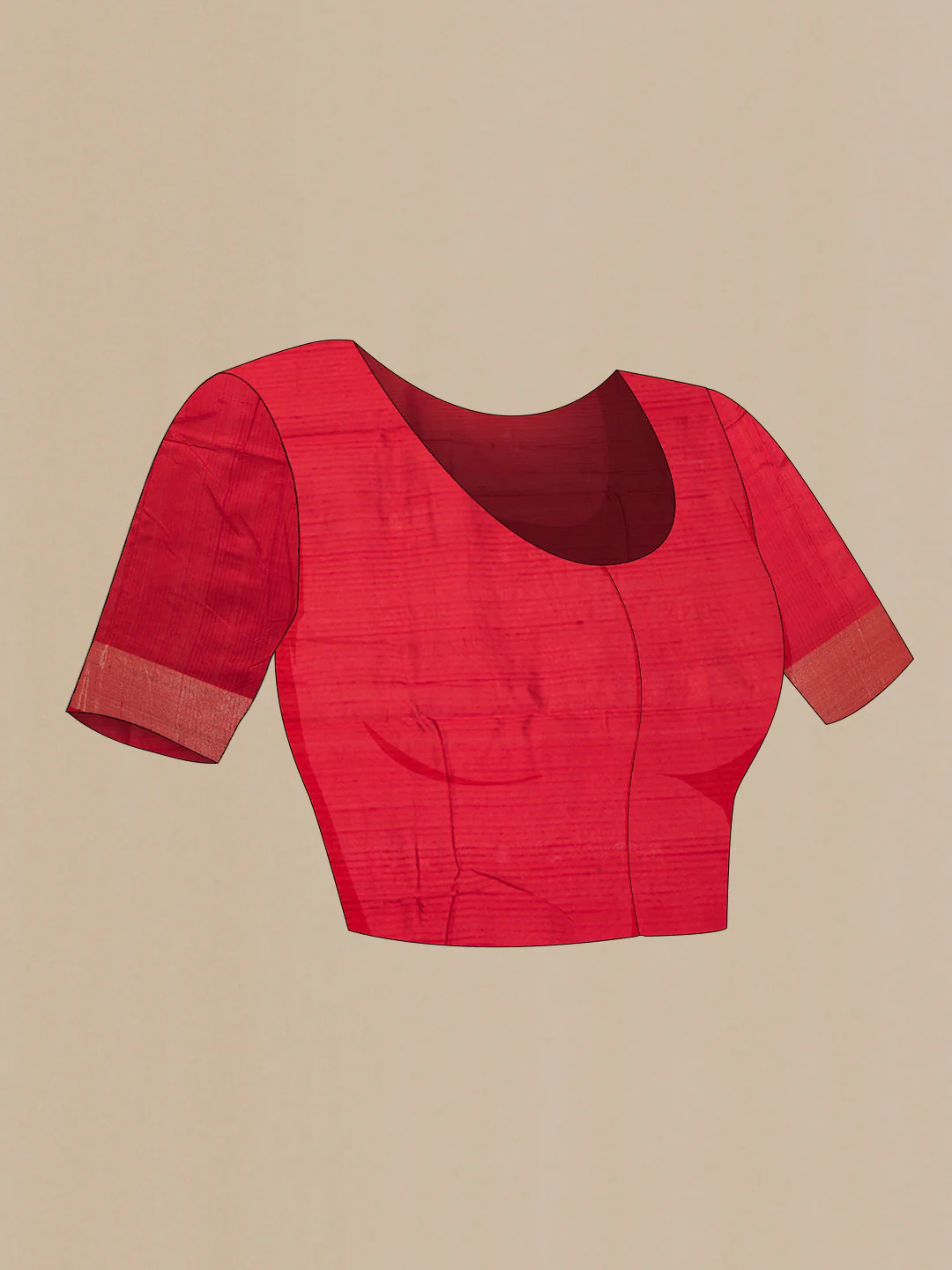 Red Banarasi Raw Silk Saree - Image 4