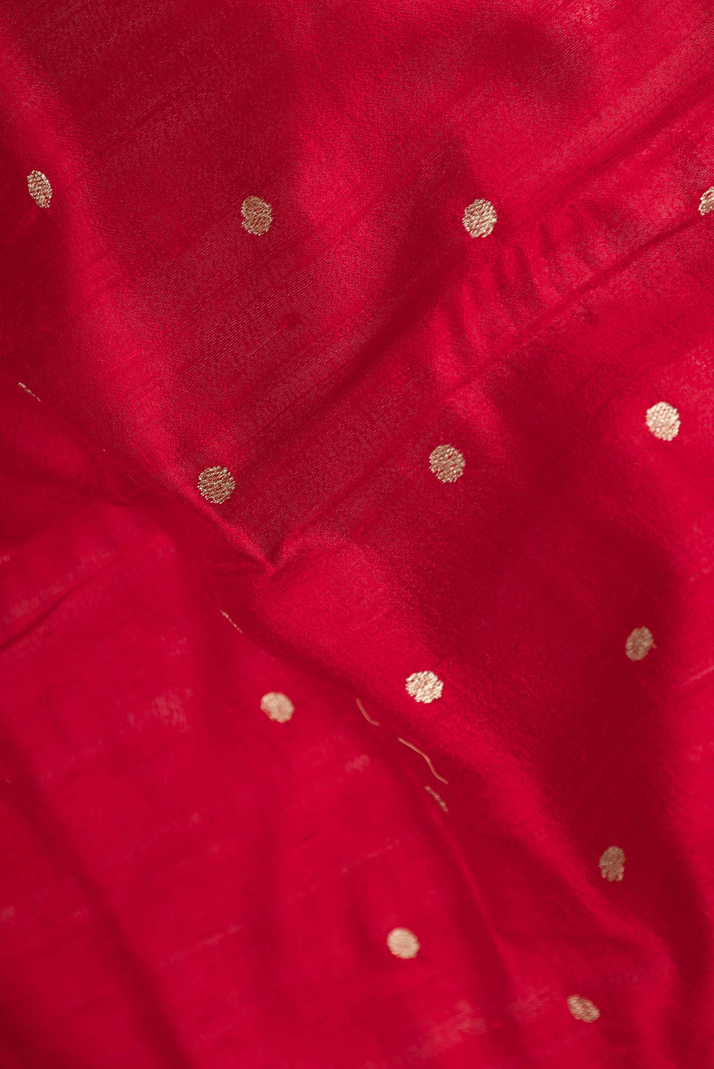 Red Tussar Silk Saree - Image 2
