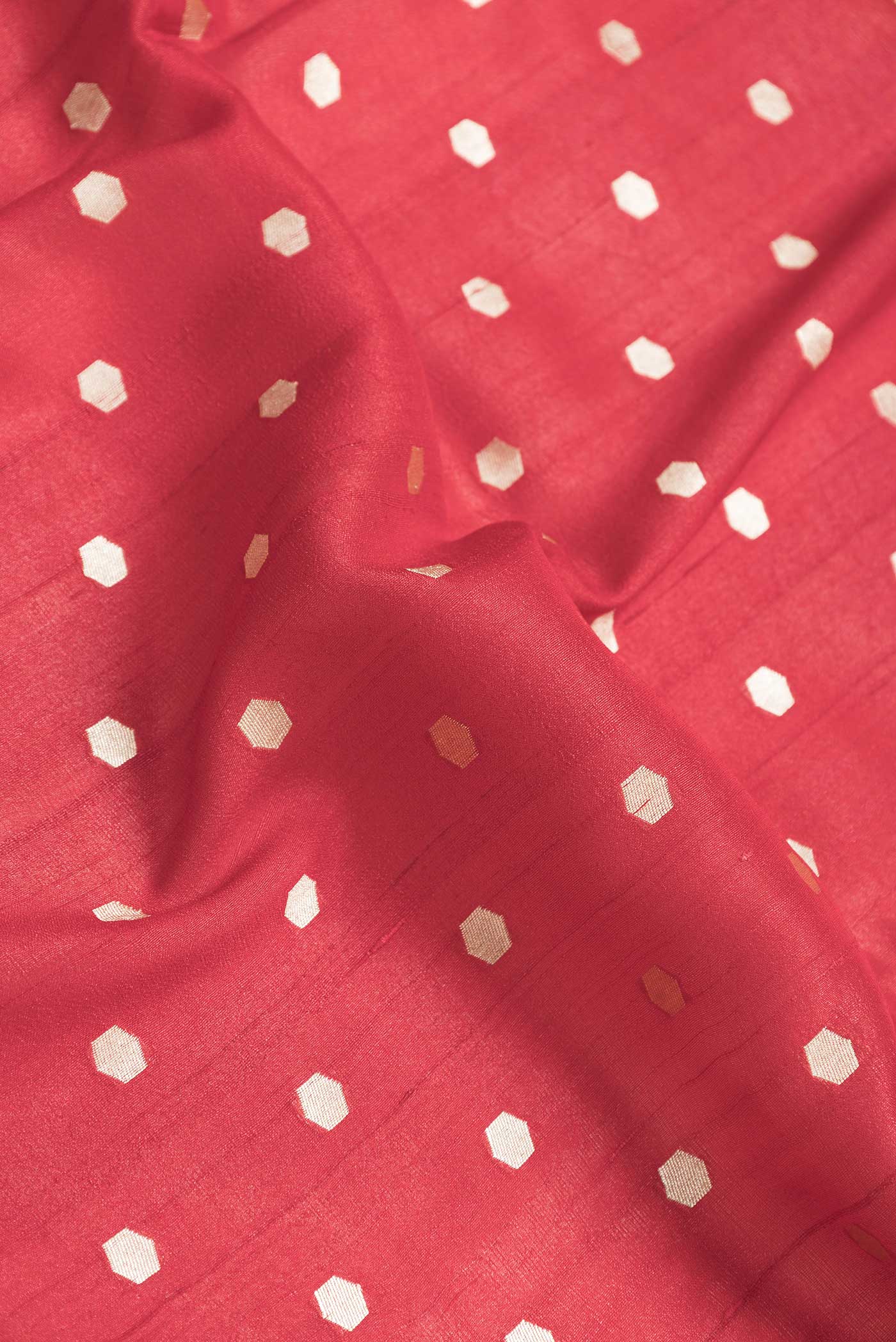 Red Banarasi Tussar Georgette Saree - Image 2