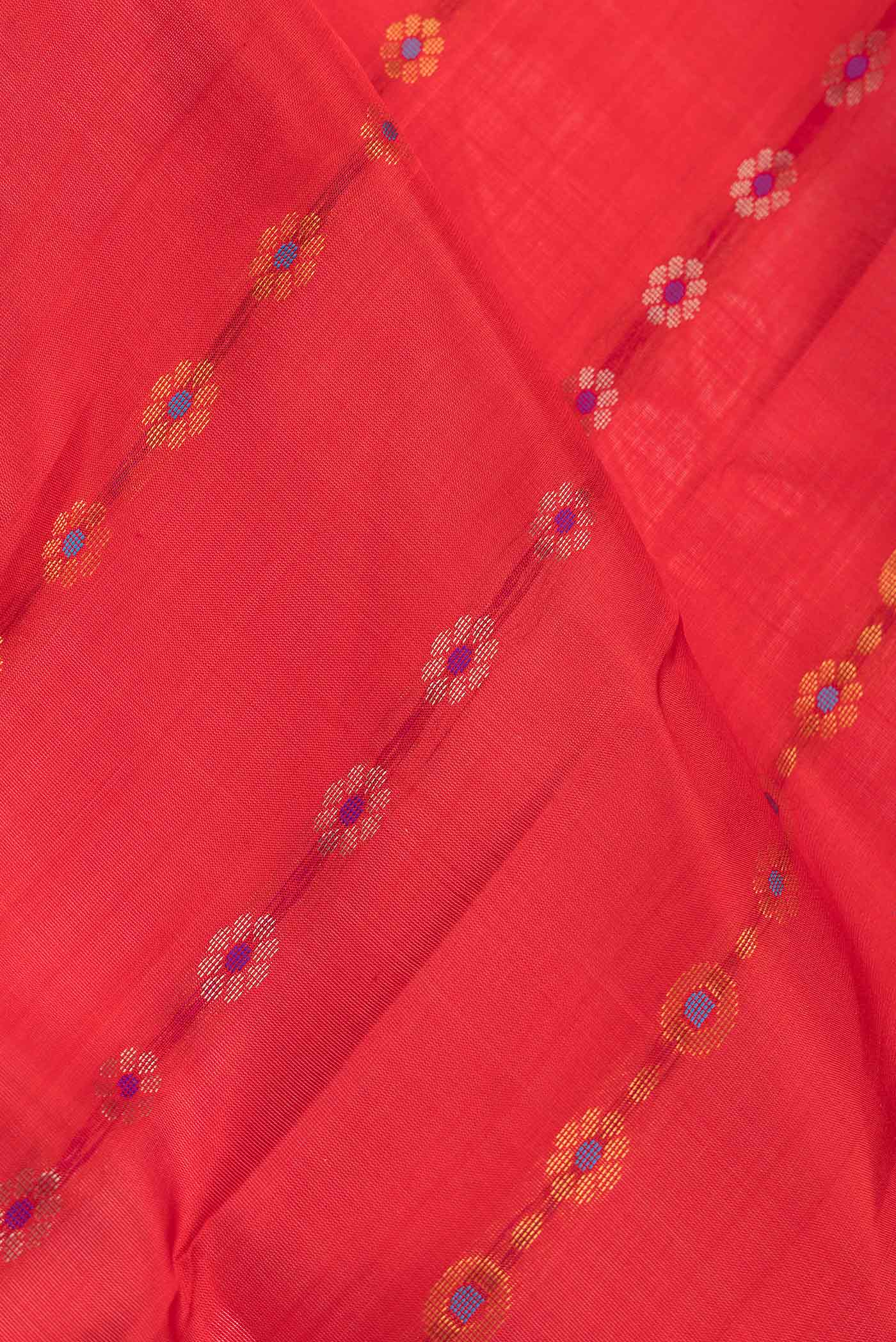Red Uppada Silk Saree - Image 2