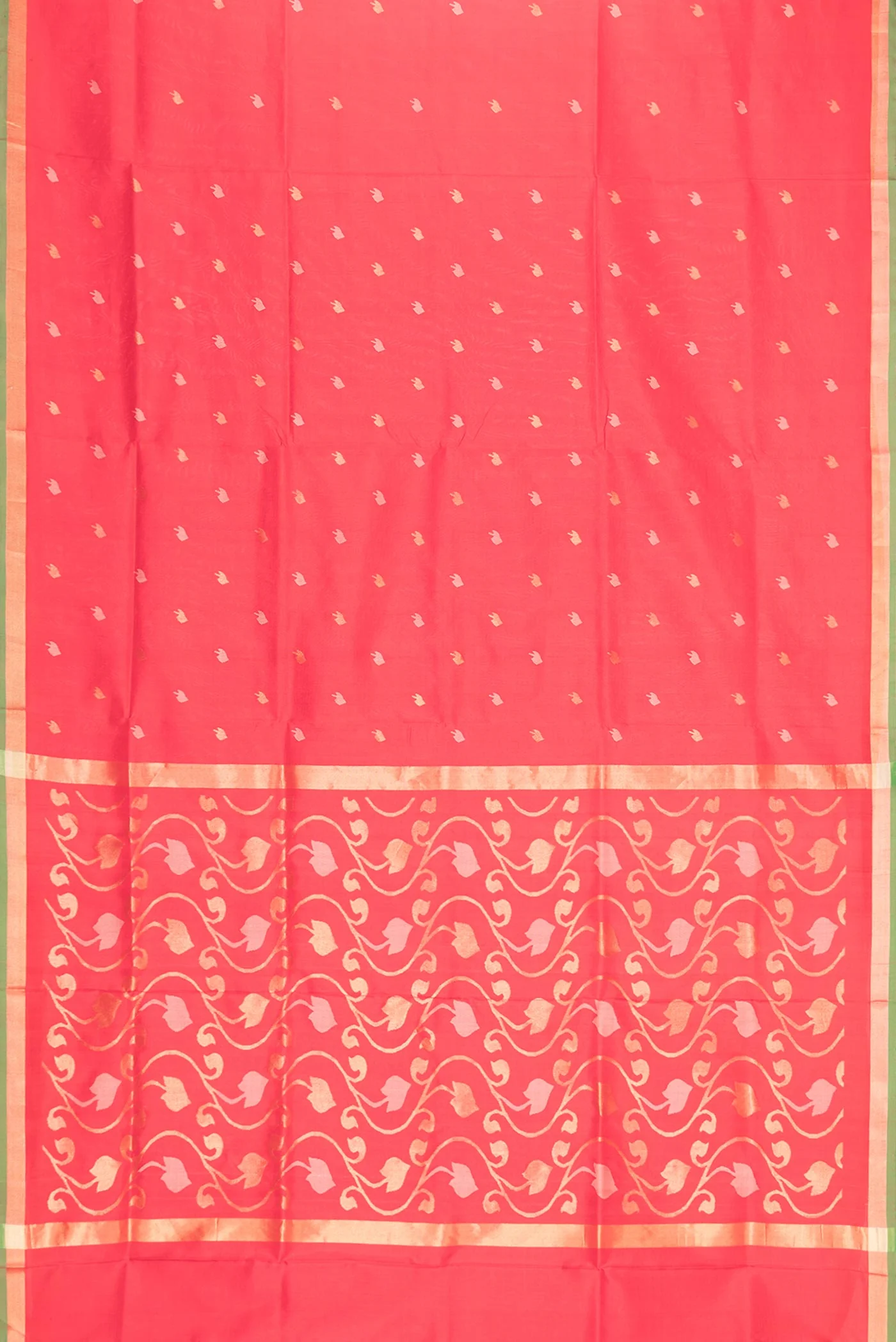 Red Dual Tone Uppada Silk Saree - Image 6