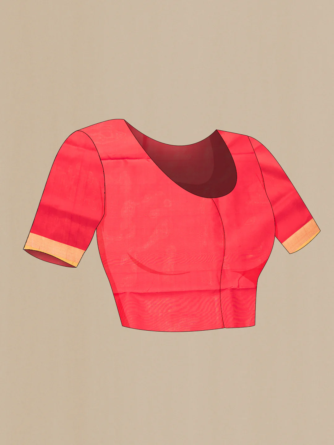 Red Uppada Silk Saree - Image 5