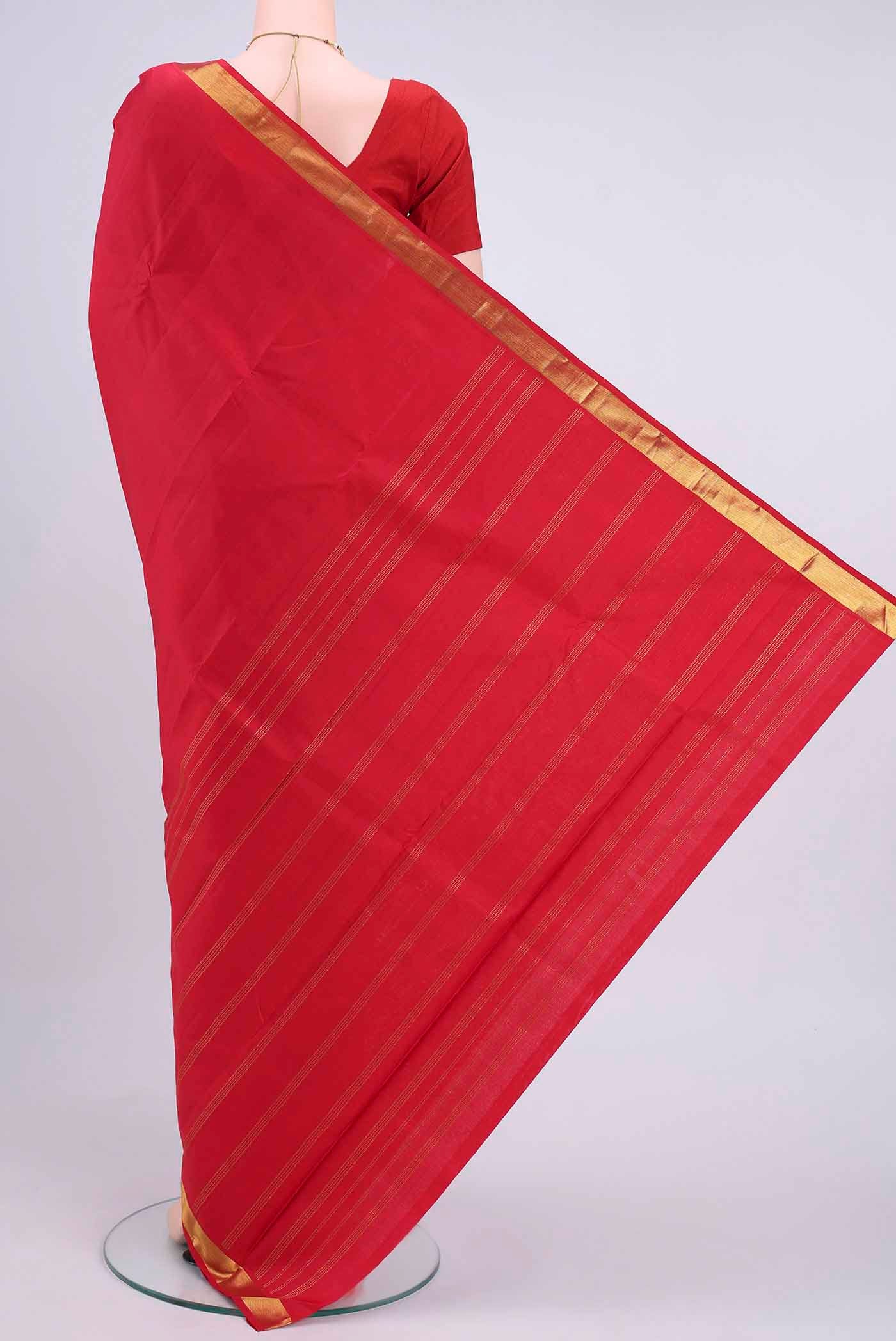Red Kanjivaram Saree - Image 3