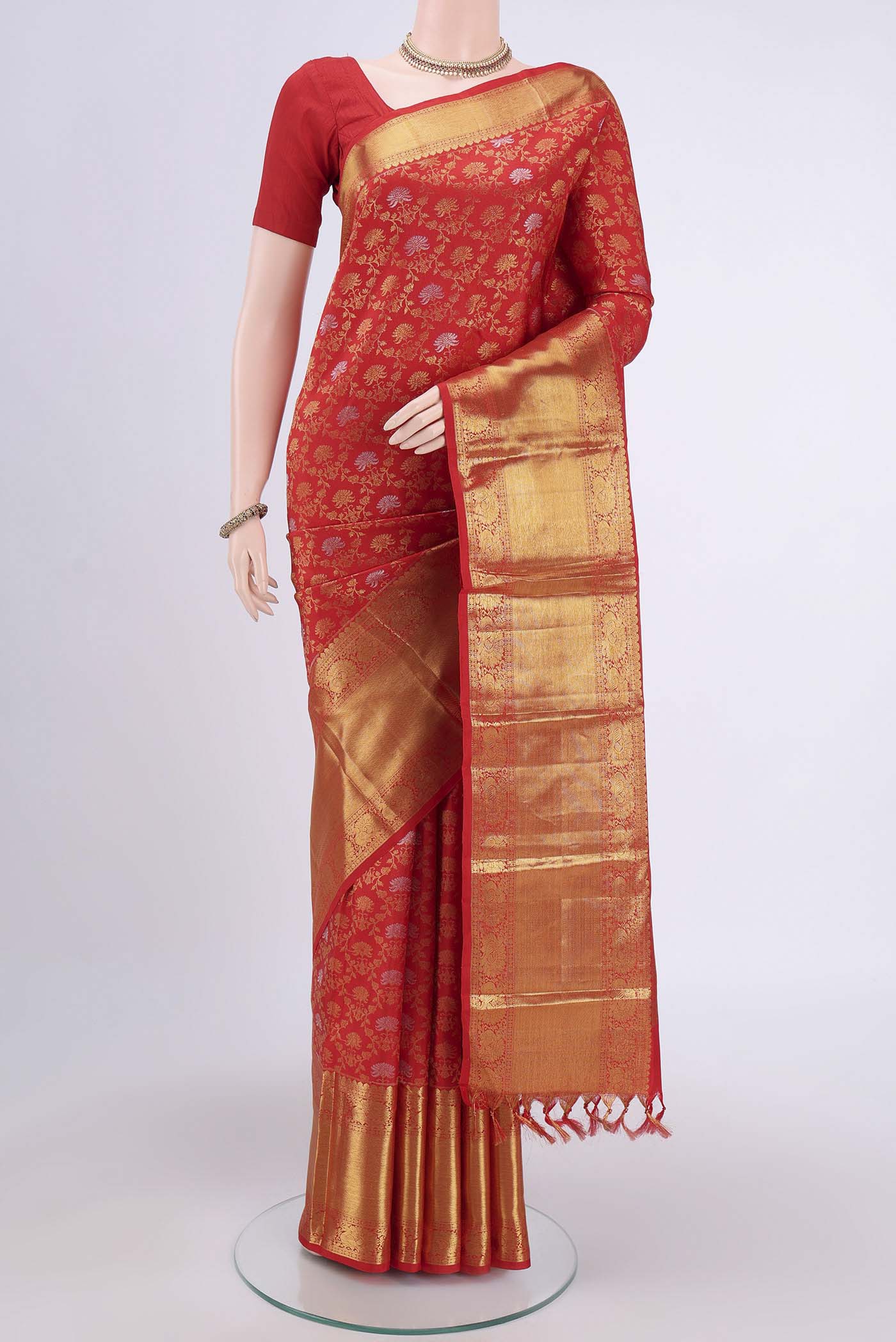 Red Kanchipuram Silk Saree