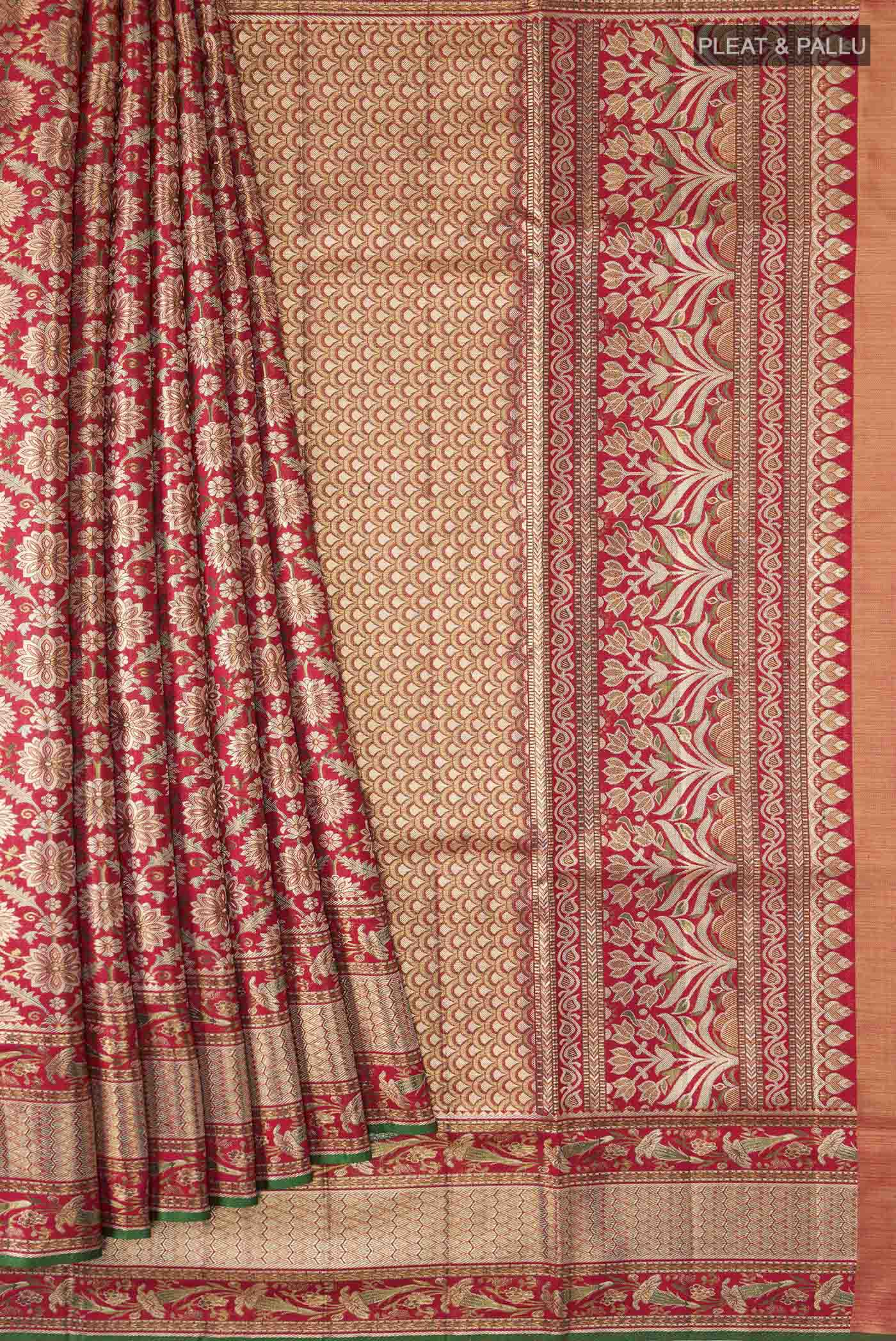 Red Kanjivaram Silk Saree - Image 4