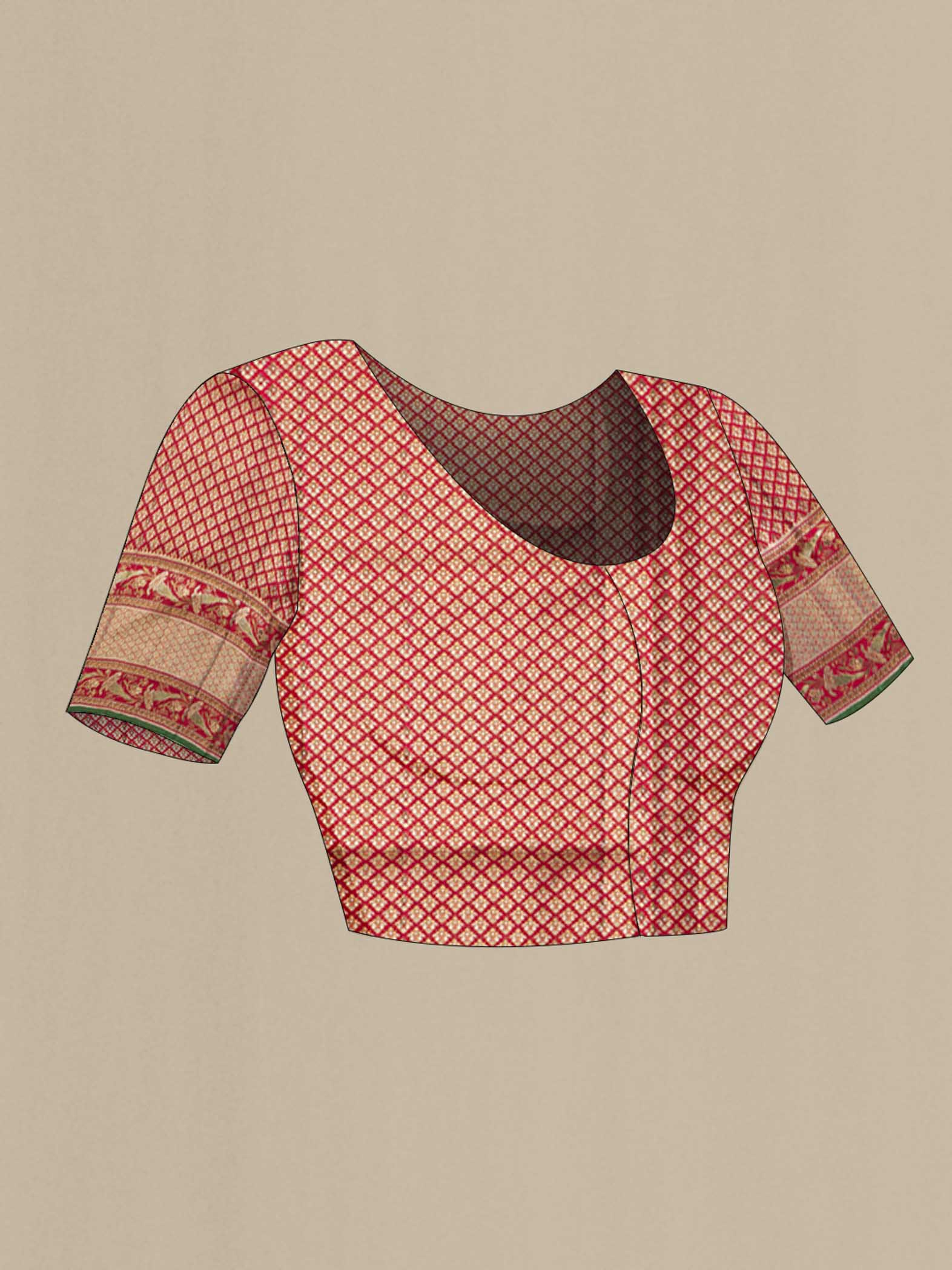 Red Kanjivaram Silk Saree - Image 5